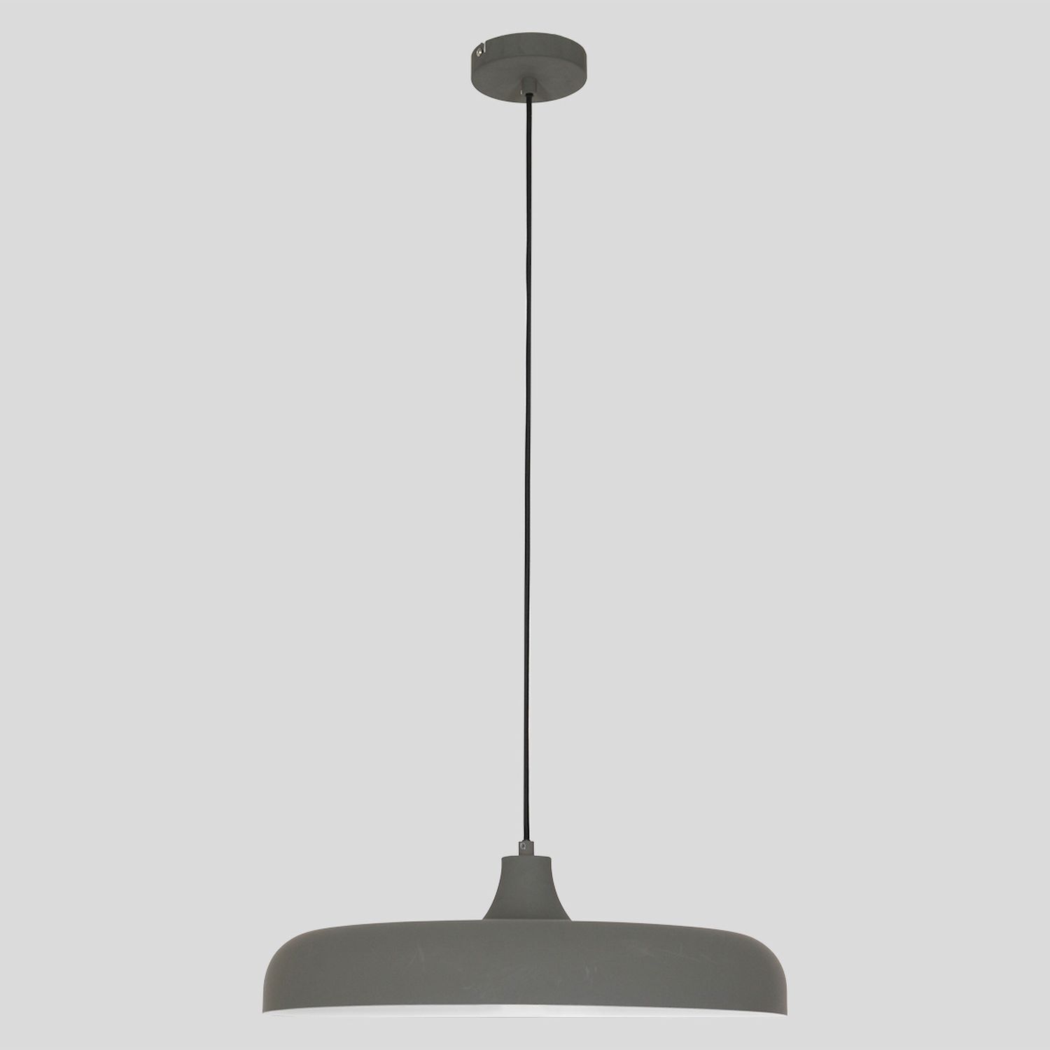 Hängelampe Metall Grau L:50 cm rund E27 Modernes Design