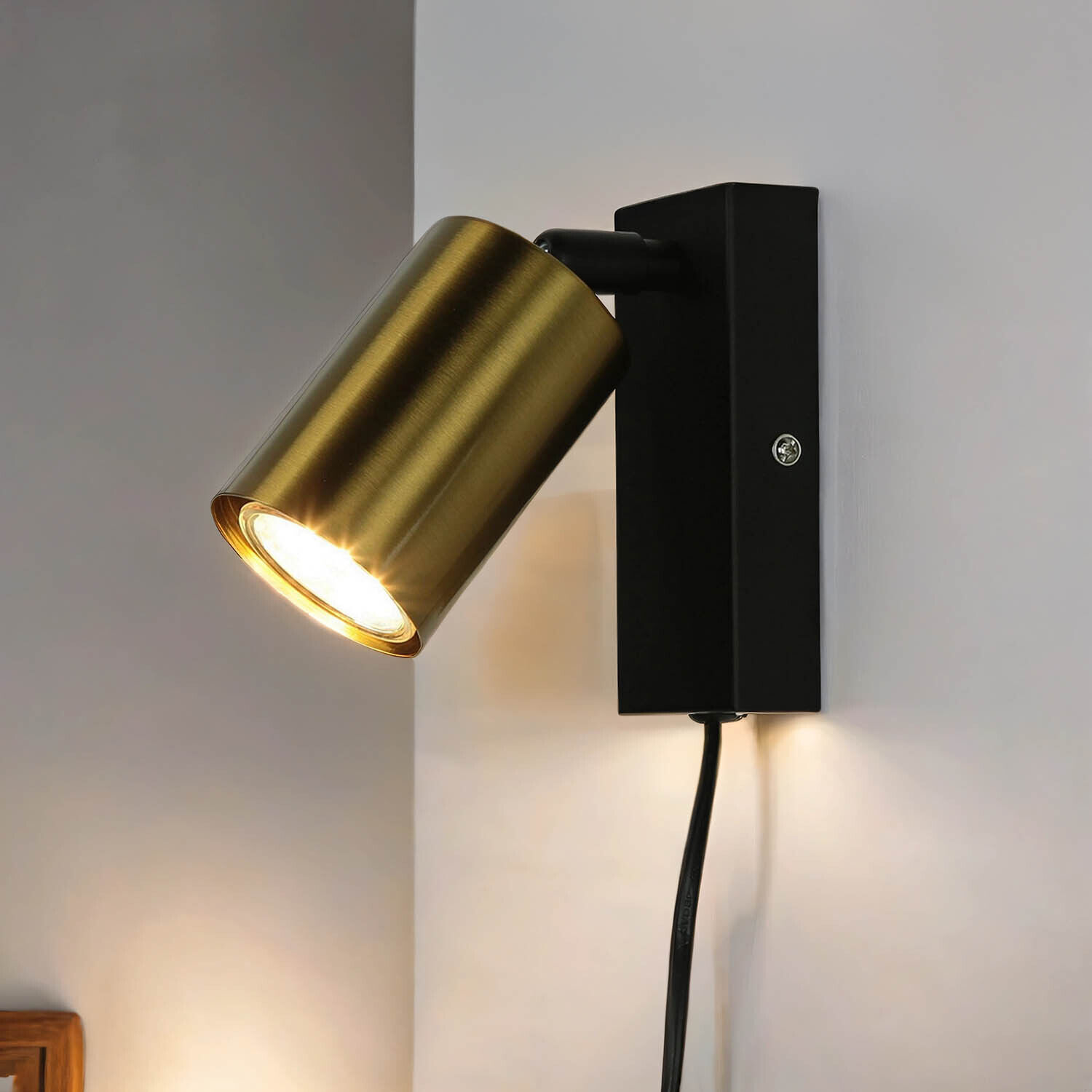 Wandlampe mit Schalter Kabel GU10 verstellbar