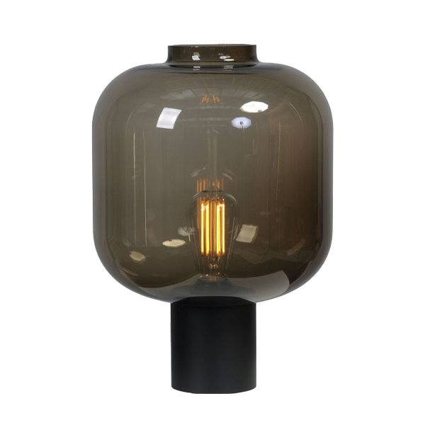 Rauchglas Lampen Suspension lamp, Glass shade, E27 bulb, Brown glass, Table lamp