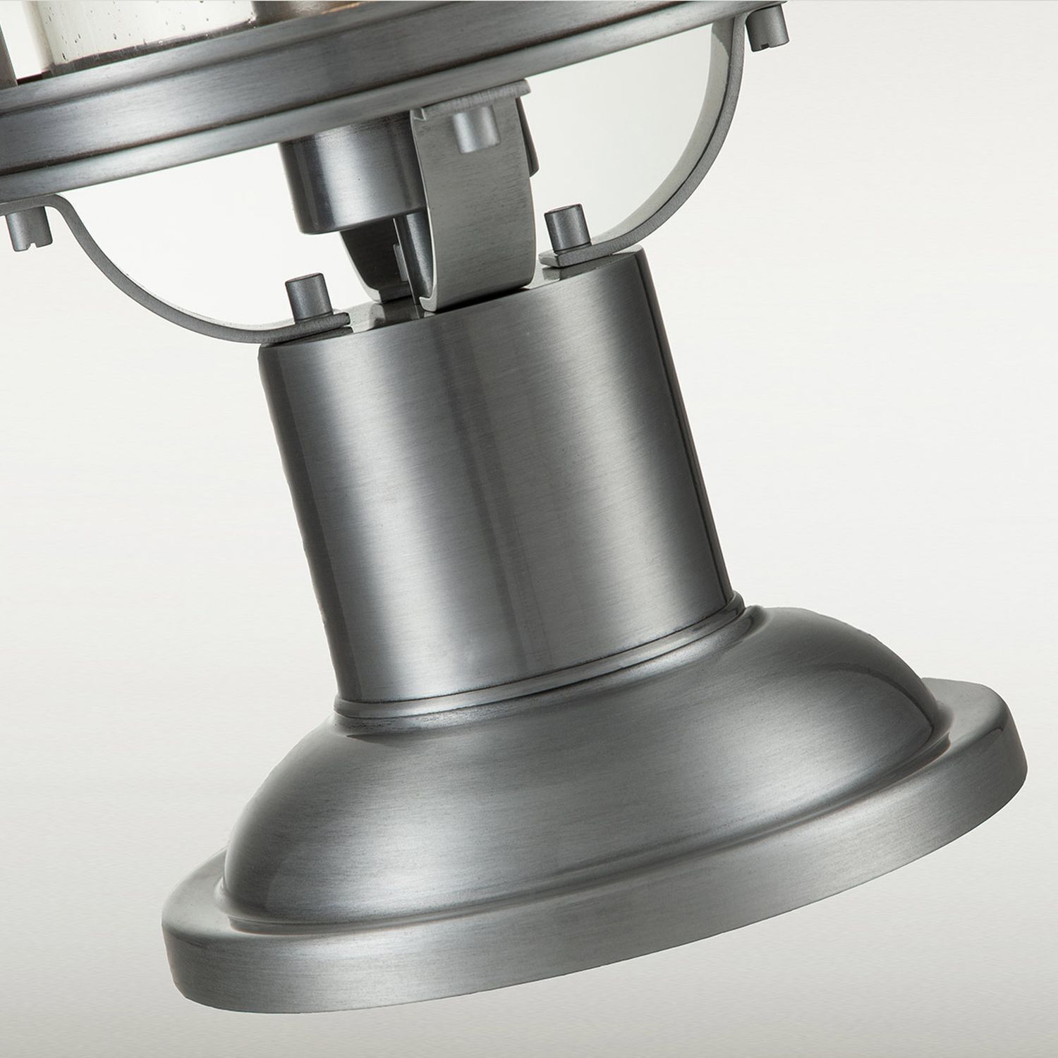 Sockelleuchte Aluminium Glas E27 IP44 46,6 cm hoch