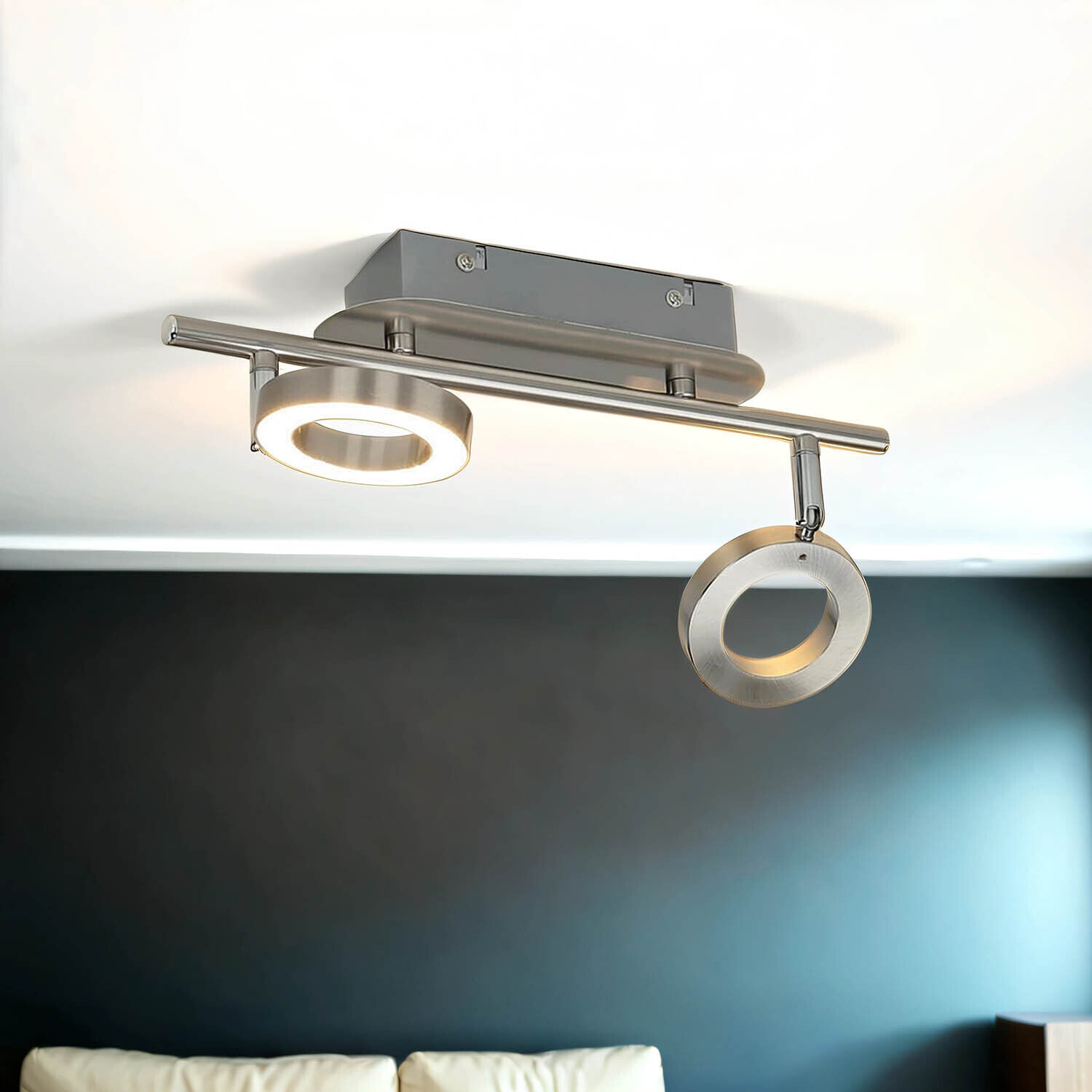 LED Deckenstrahler länglich 34 cm 2-flammig Wohnzimmer