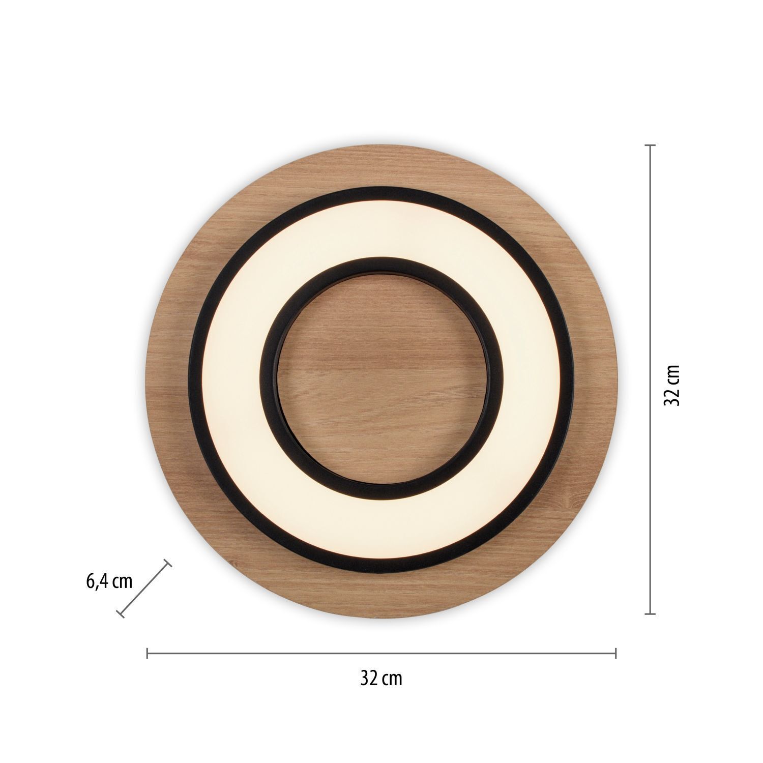 LED Deckenlampe Holz Metall 3000 K wohnlich blendarm Bekleidung, Hut, Dekoration für Zuhause