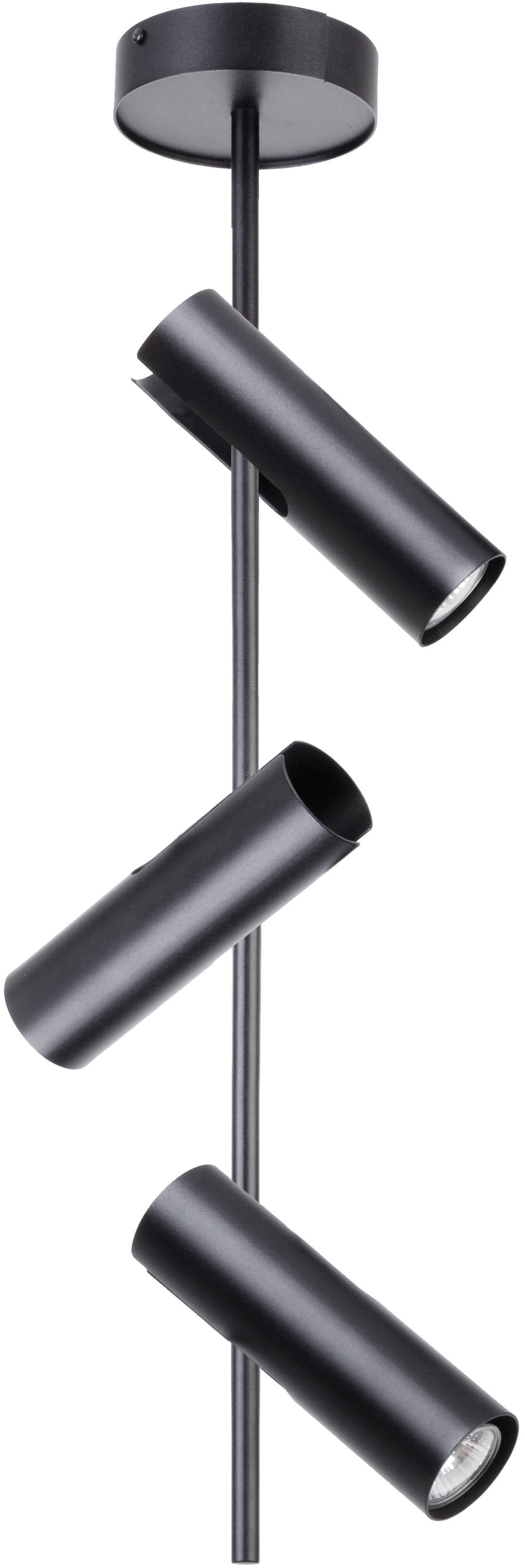 Deckenspot Schwarz 3-flammig Metall GU10 verstellbar