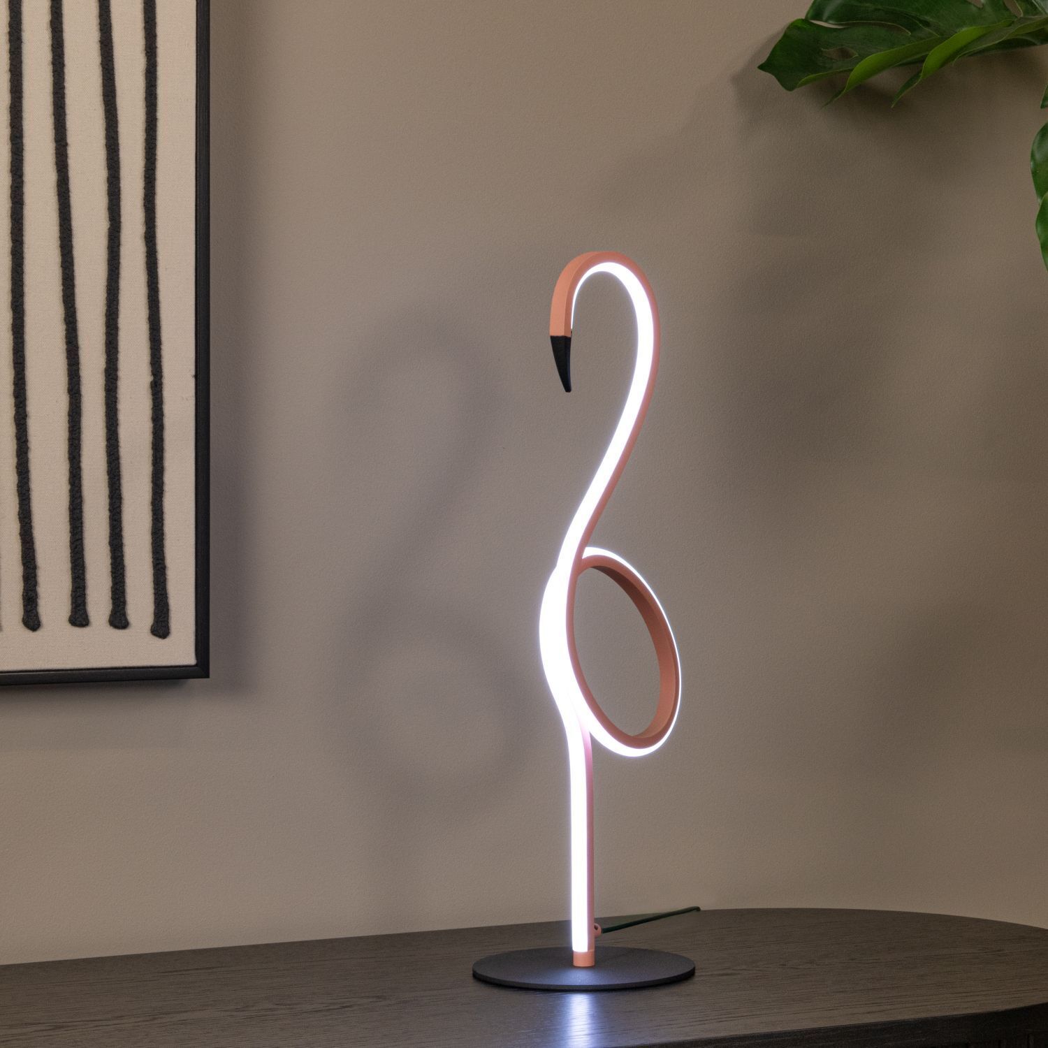 neonleuchte, flamingo-form, Tischlampe, rosa Licht, LED-Leuchte