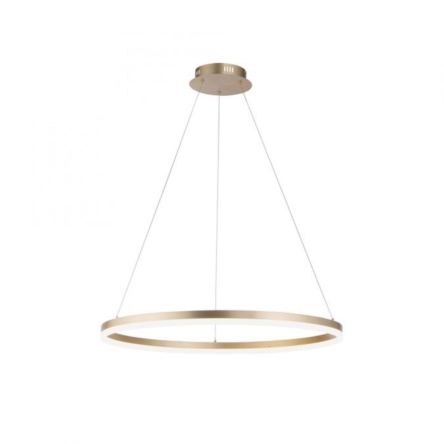 LED Pendelleuchte in Messing dimmbar 3000 K Ø80 cm Ring