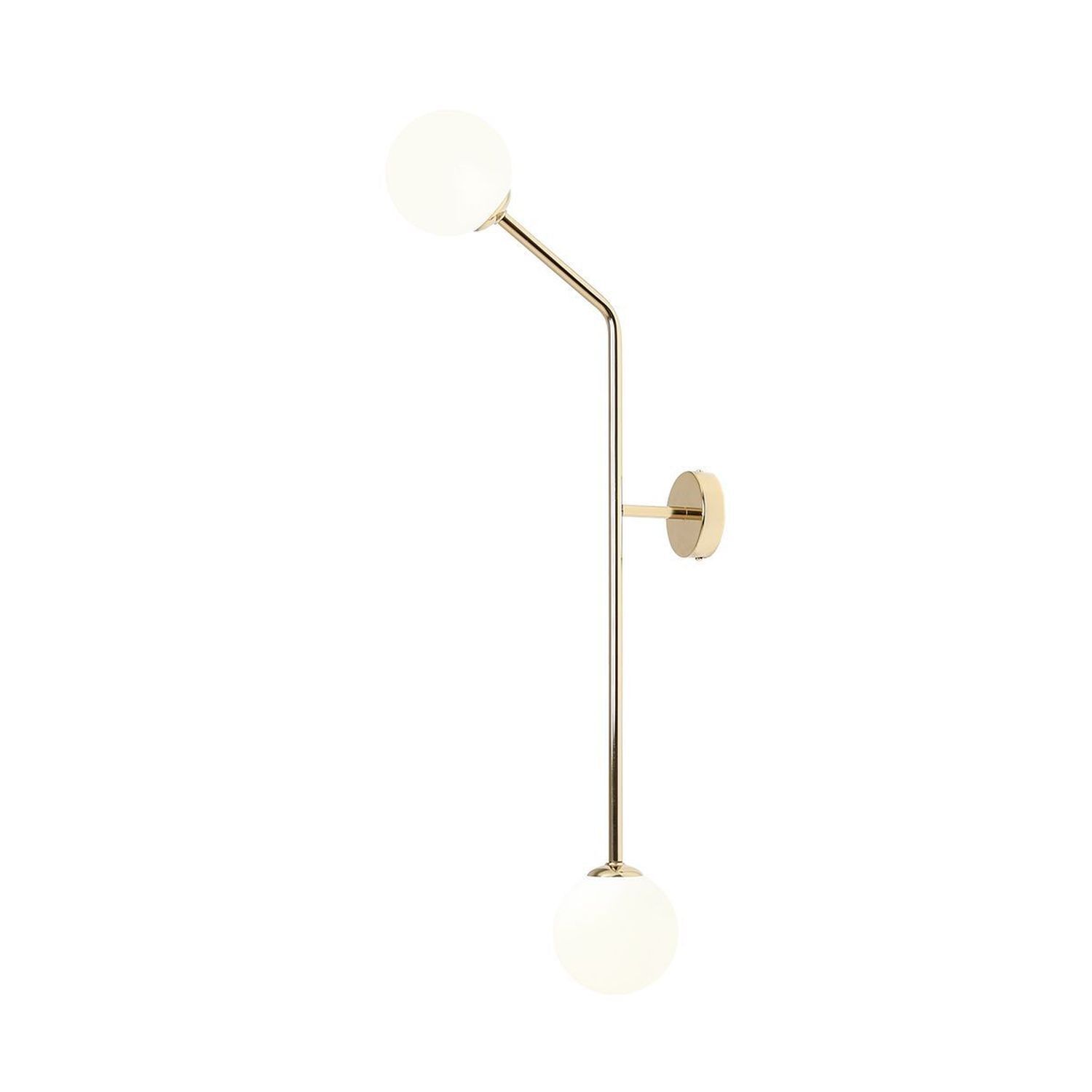 Elegante Wandlampe Metall Glas in Gold E14 99 cm hoch