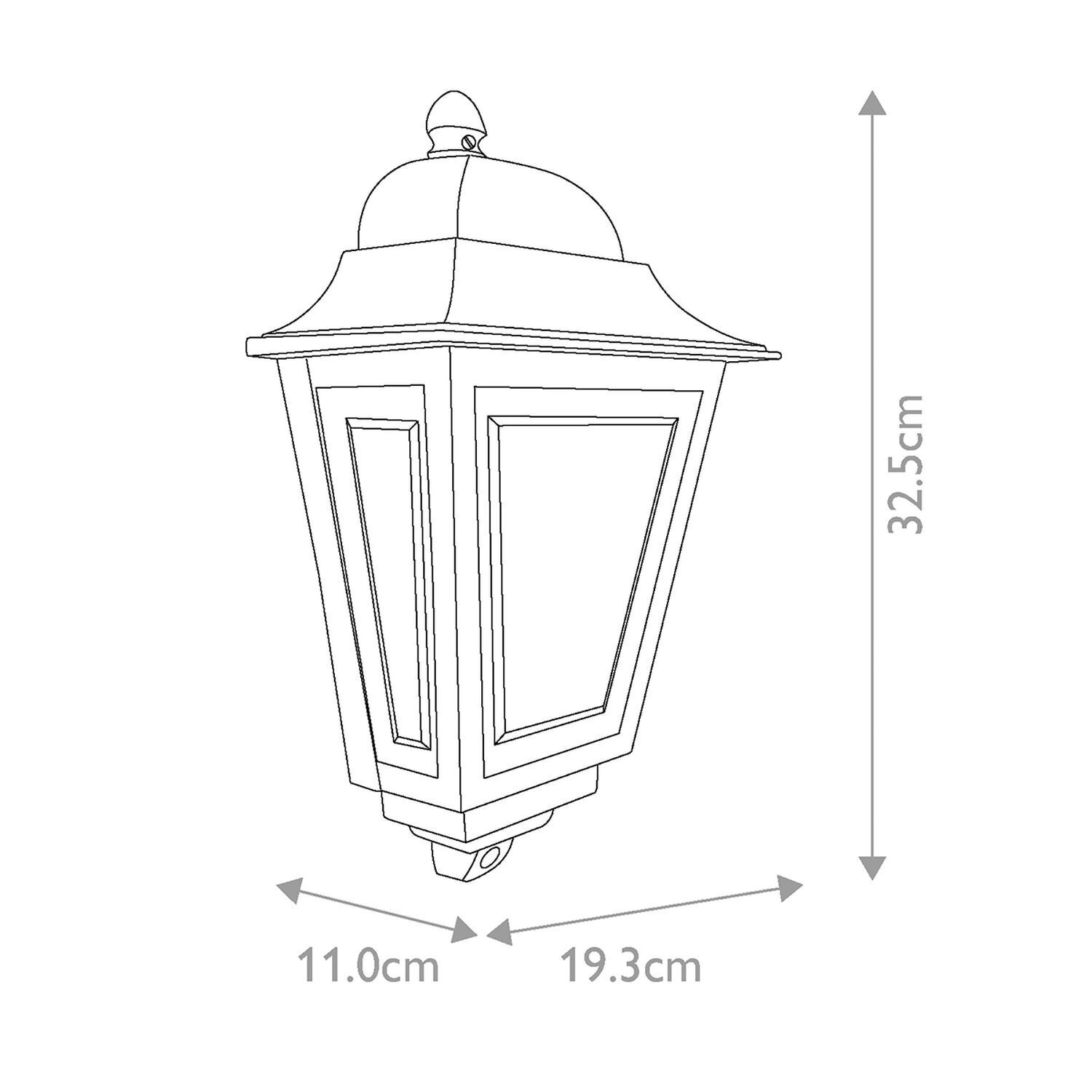 Außenwandleuchte Rustikal Schwarz IP44 E27 Aluminium