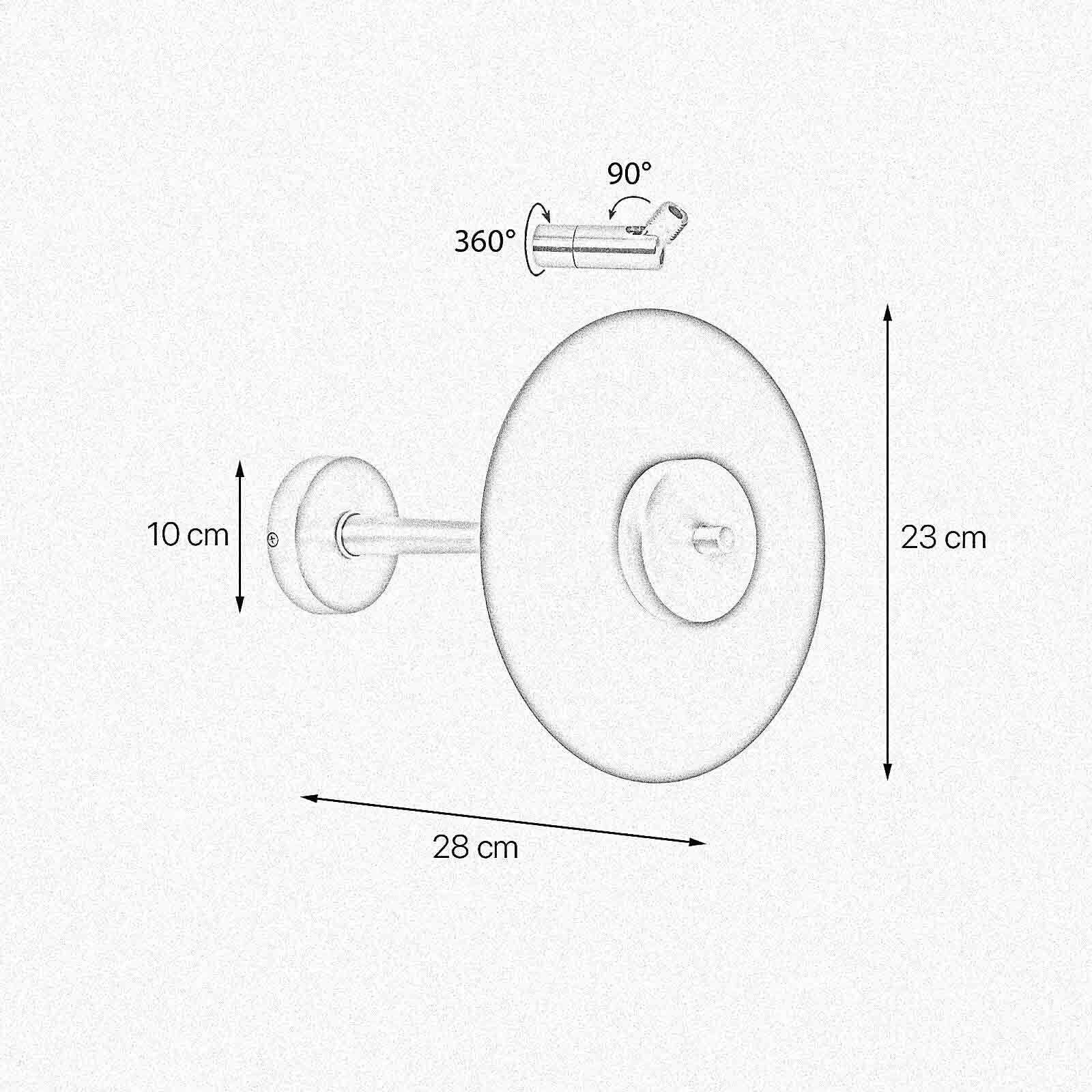 LED Wandleuchte Messing Eisen Ø 23 cm 2700 K Premium