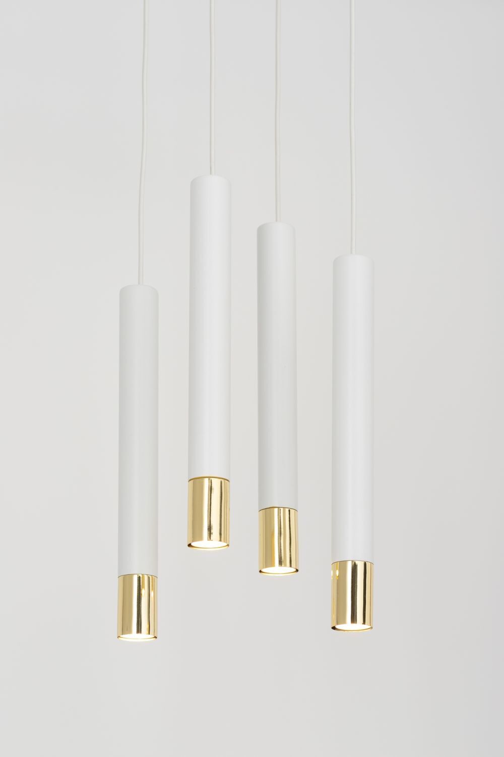 Pendelleuchte Weiß Gold Modern Metall Esstisch THEANO