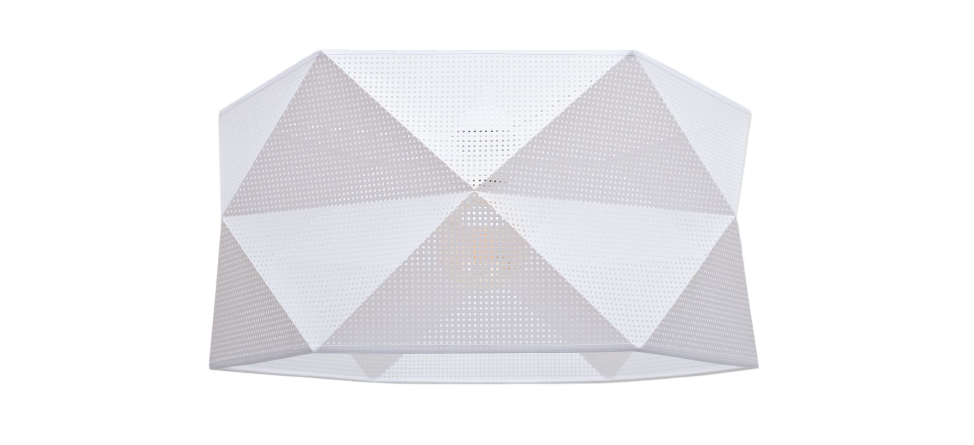 Moderne Pendelleuchte Stoff blendarm E27 L:70 Weiß Gold Lampe