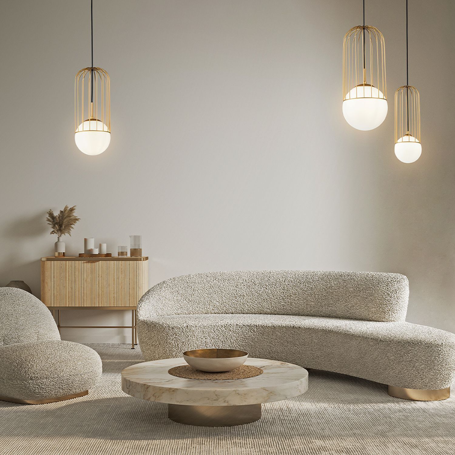 Pendelleuchte Metall Glas Ø 20 cm H: max. 176 cm E27 Lampe, Pflanze, Couch, Kerze, Dekoration für Zuhause