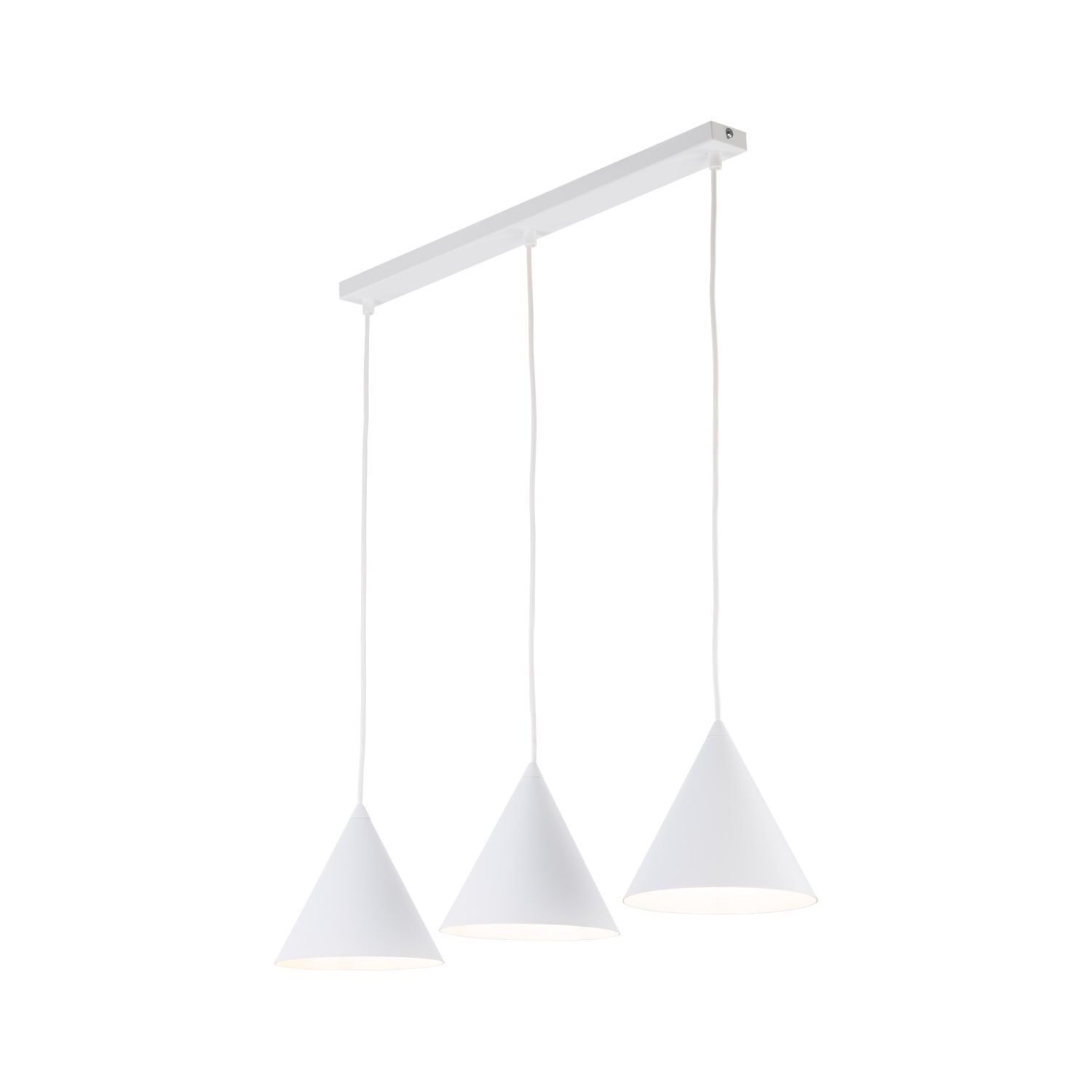 Hängeleuchte 3-flammig Metall L: 75 cm Weiß E27 CODY Lampe, Kronleuchter