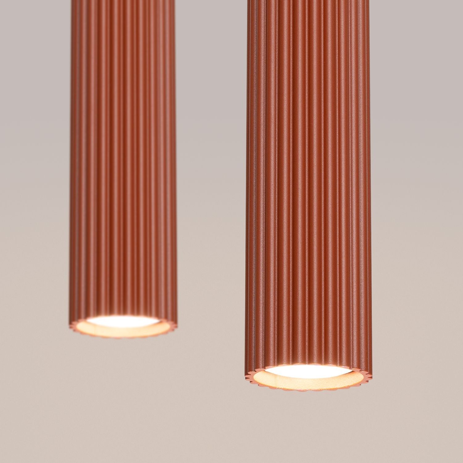 Hängelampe Rot 2-flammig B: 30 cm schmal H: max. 90 cm GU10
