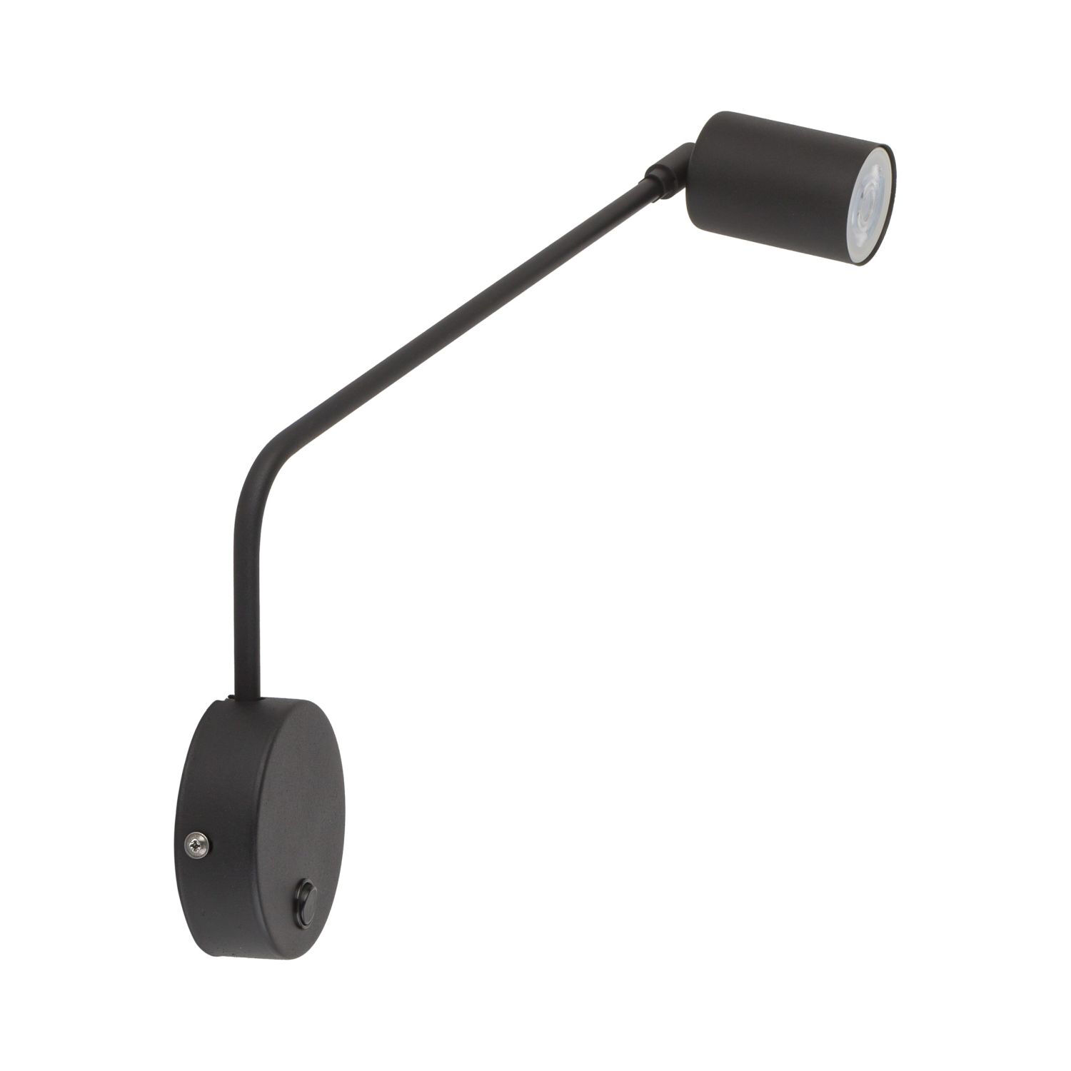 Wandleuchte mit Schalter Metall verstellbar GU10 Schwarz Beleuchtung, Lampe