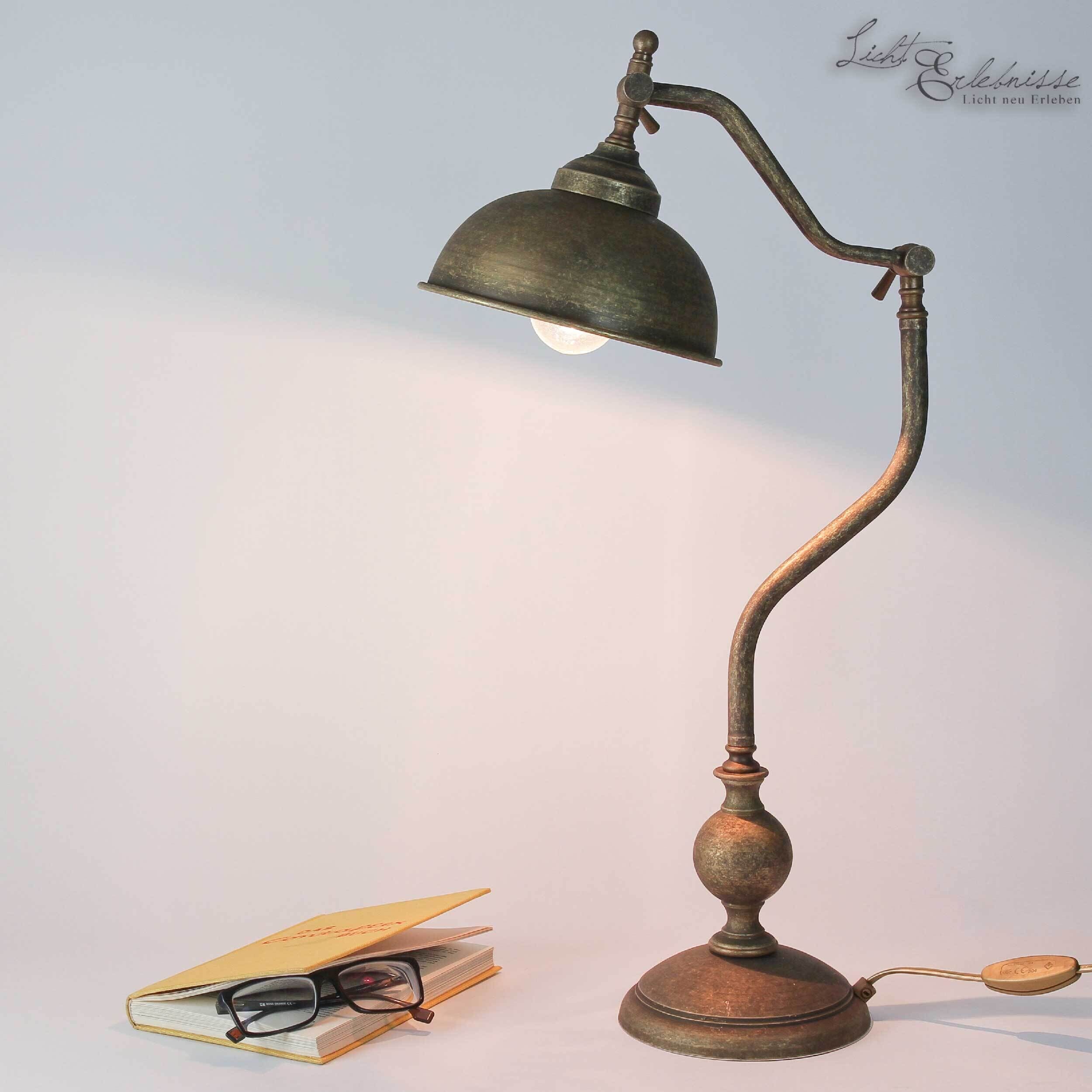 Tischleuchte Maritim Bronze Antik Lampe, Lampenschirm