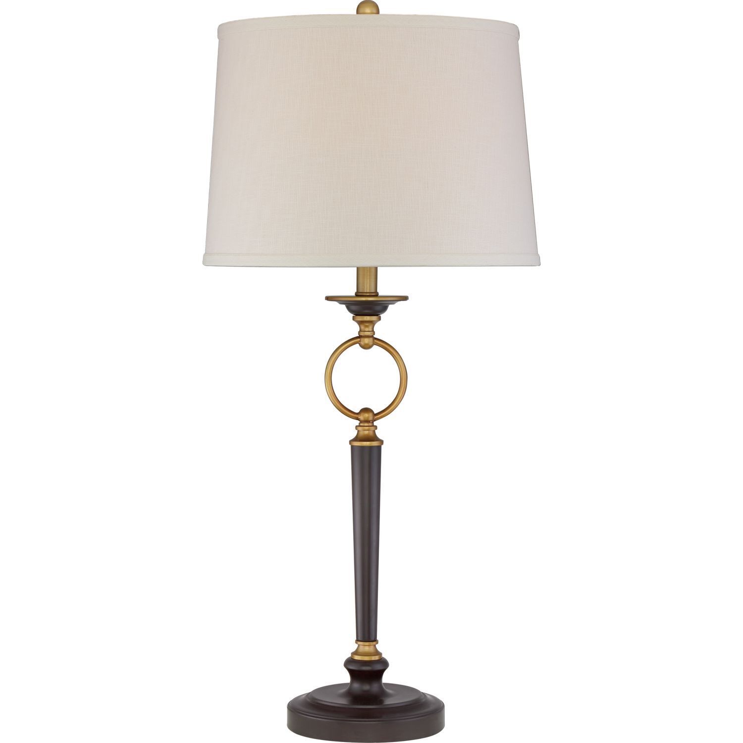 Tischleuchte groß 84 cm hoch Vintage in Creme Bronze