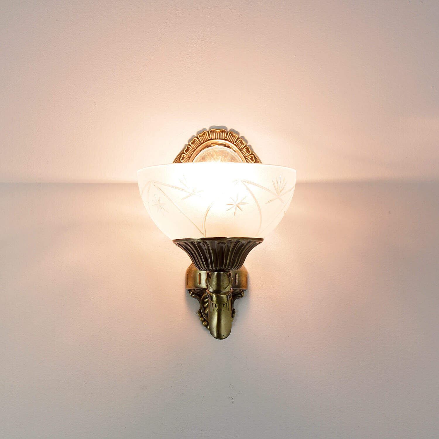 Elegante Wandleuchte HENRY in Messing Jugendstil Licht, Leuchte, Lampe