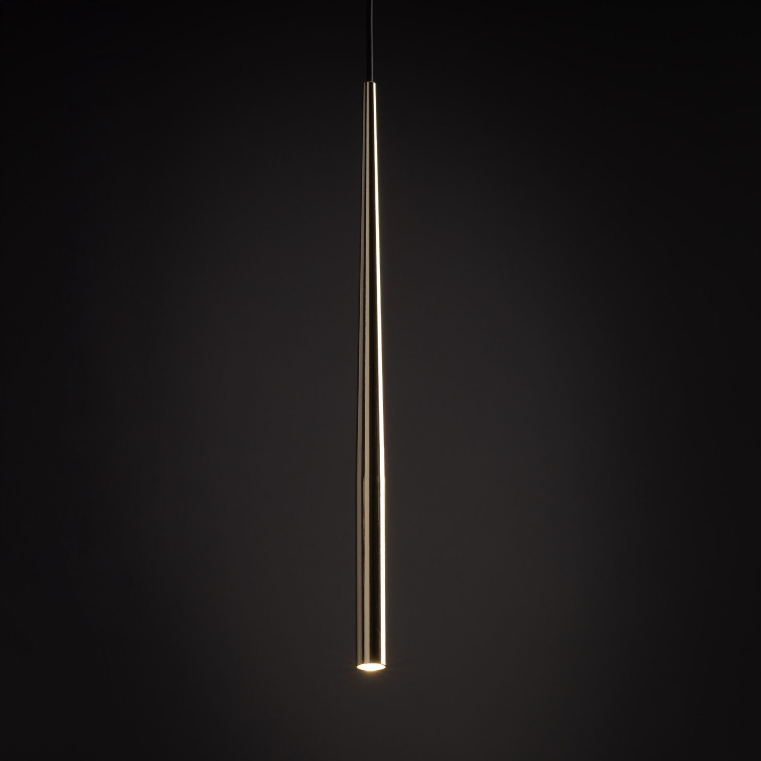 Hängelampe Metall Ø 5,2 cm Schwarz Gold G9 höhenverstellbar Beleuchtung, Lampe, Kronleuchter