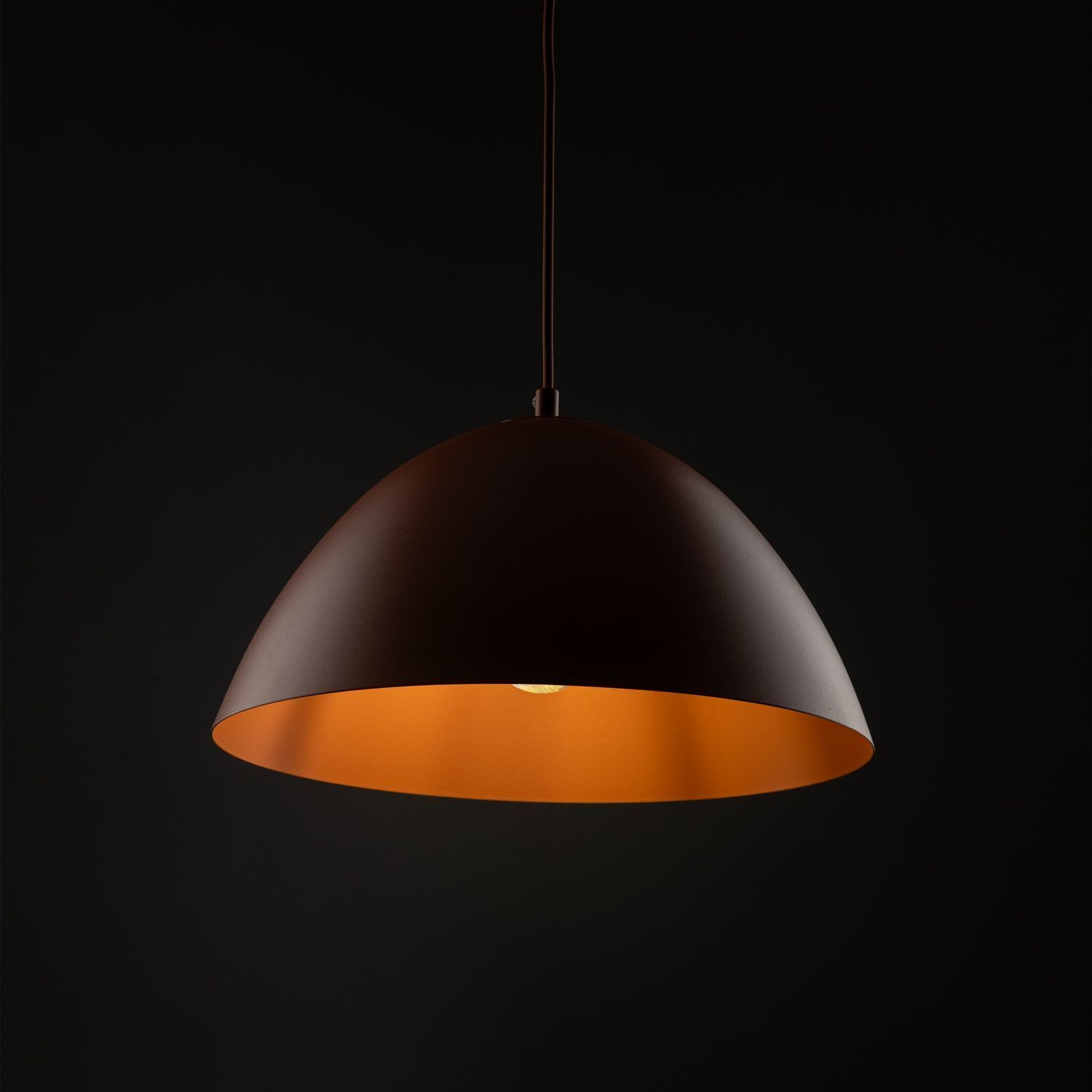 Pendelleuchte rund Ø 34 cm H: max. 165 cm Rot Metall E27 Lampe, Lampenschirm, Beleuchtung