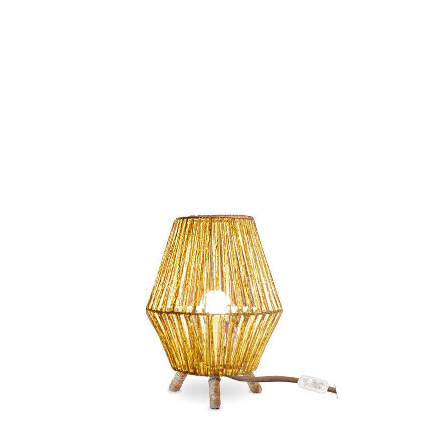 Beistelllampe Dreibein Rattan H: 32,5 cm E27 YILAN