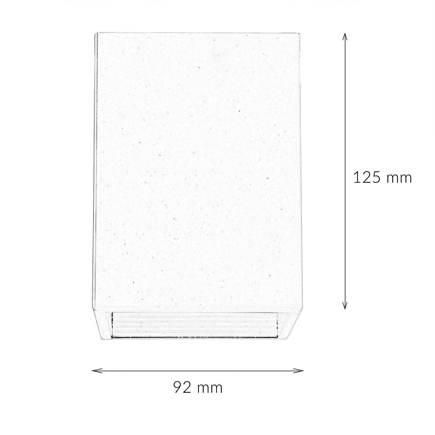 Spot Lampe Aufputz Weiß GU10 Metall 12,5 cm hoch Seite, Text, Diagramm, Handlung