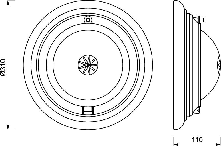 LED Wandlampe Messing Chrom rund maritimes Design