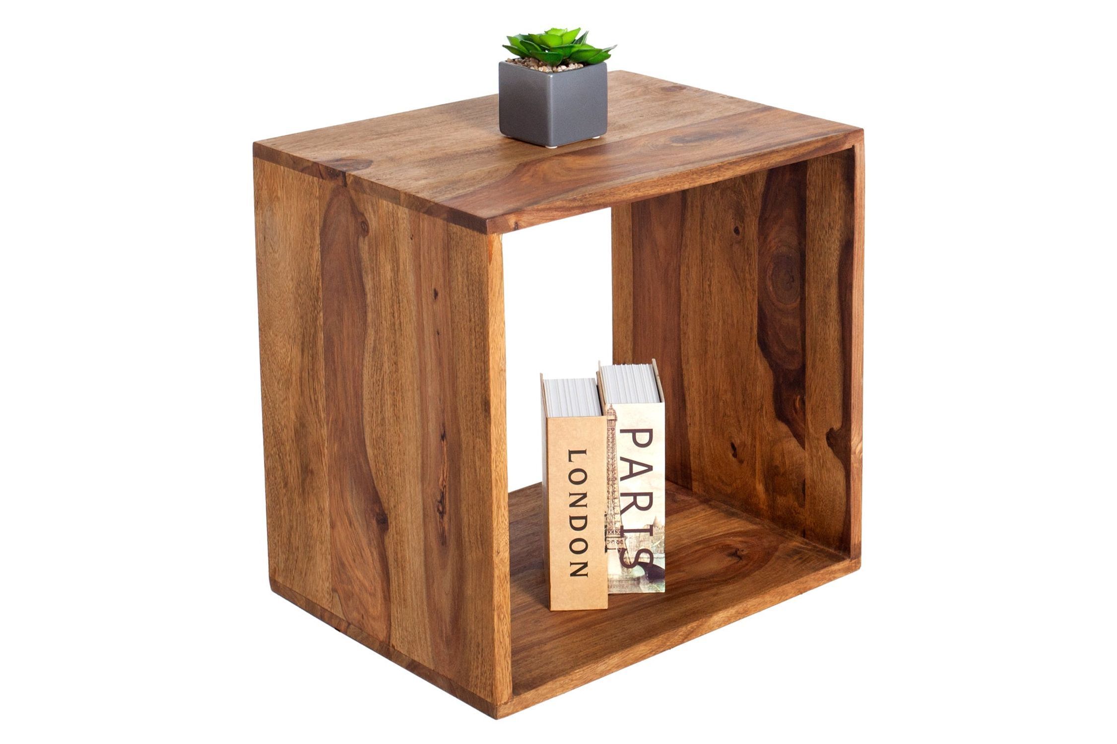 Beistelltisch Sheesham Holz in Natur 45 x 35 cm