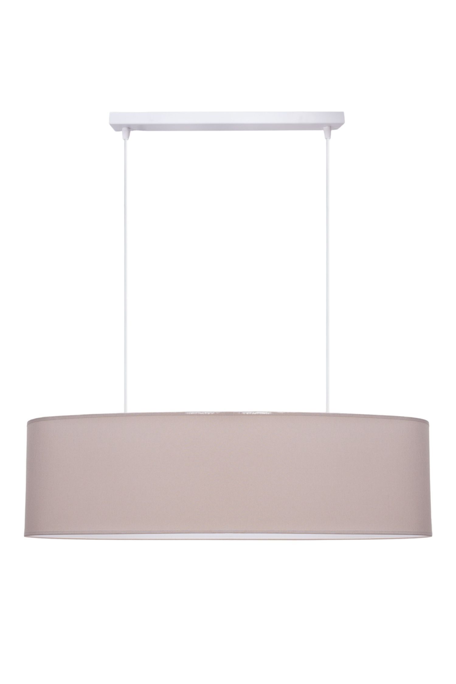 Wohnliche Pendelleuchte Stoff Braun 2-flammig E27 70 cm