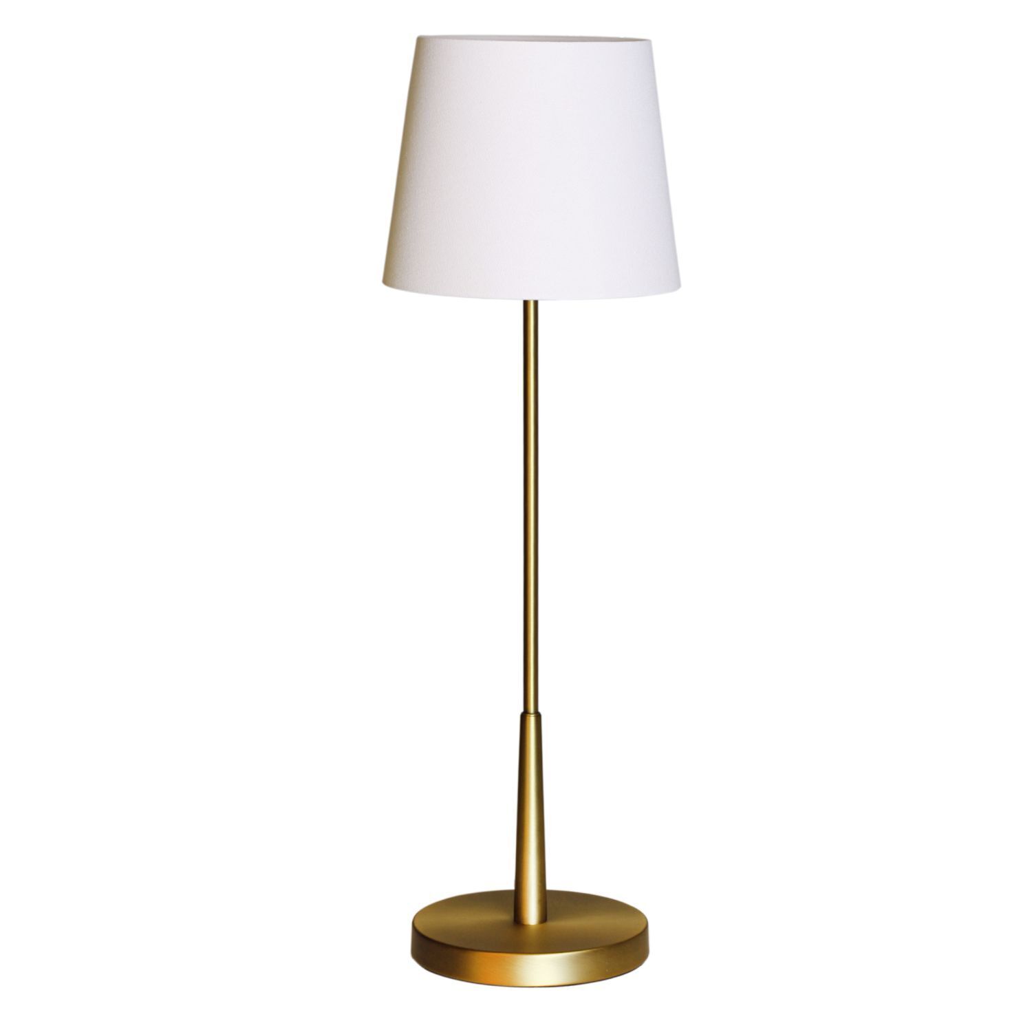 Tischleuchte Gold Weiß 68,5 cm E27 Metall Stoff Modern