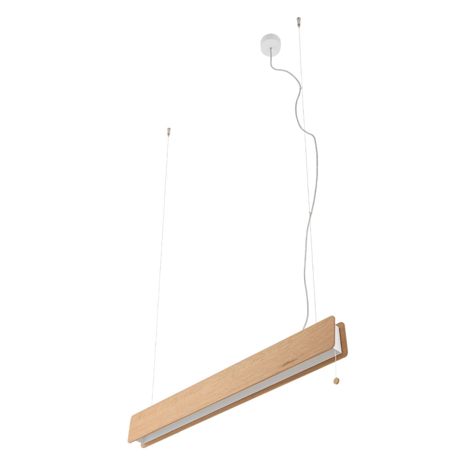Pendelleuchte Holz Zugschalter 98 cm breit Esstisch