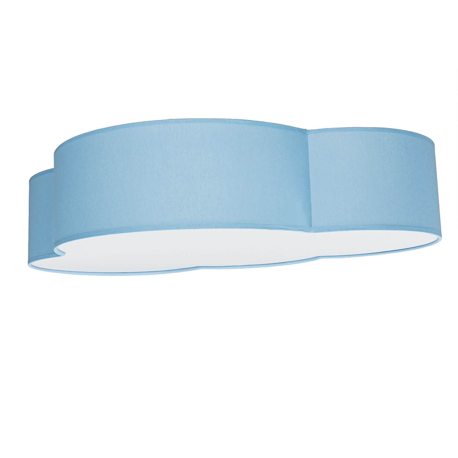 Deckenleuchte Kinderzimmer Blau Wolke Stoffschirm 4x E27