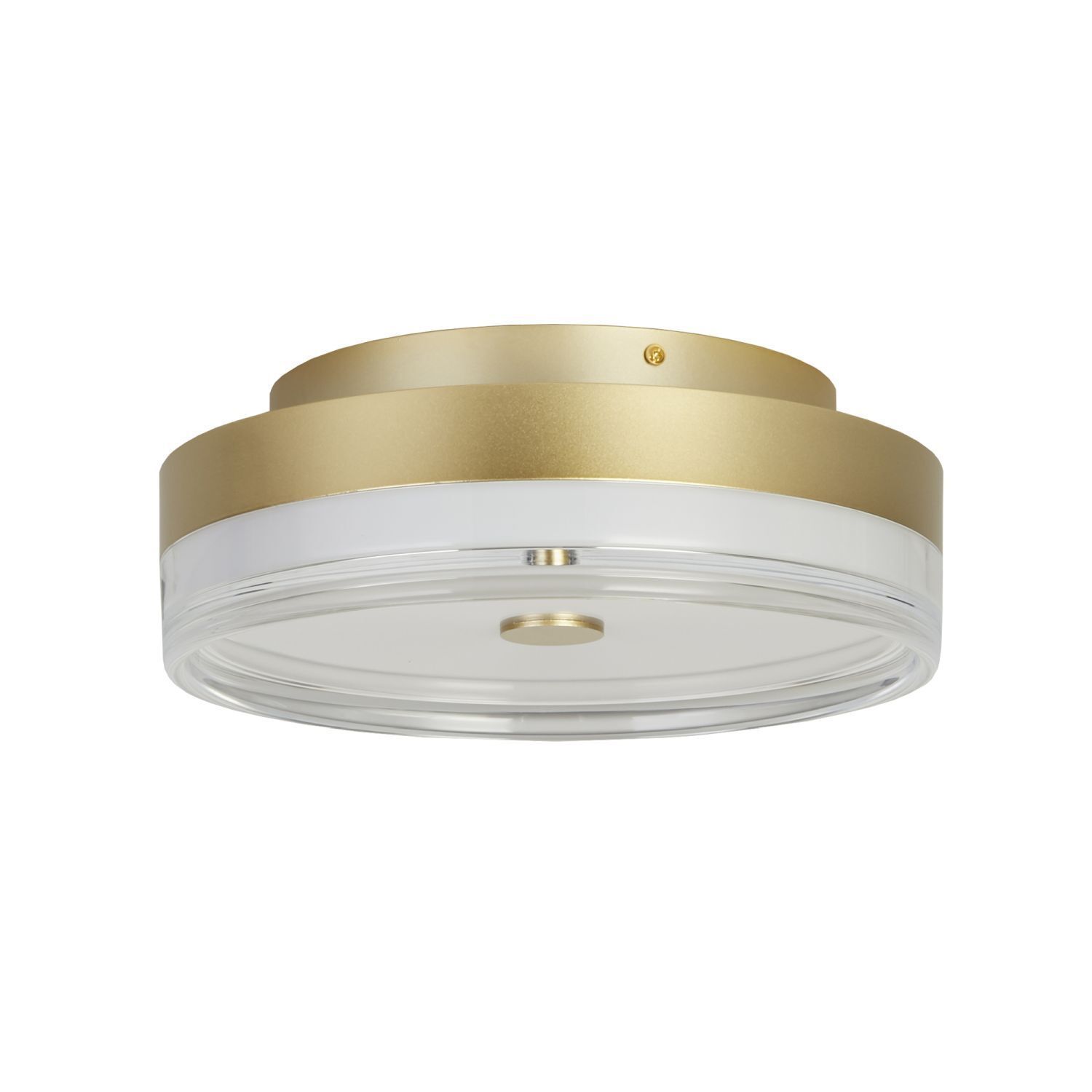 Runde LED Deckenlampe in Gold Metall Ø30 cm 3000 K 21 W
