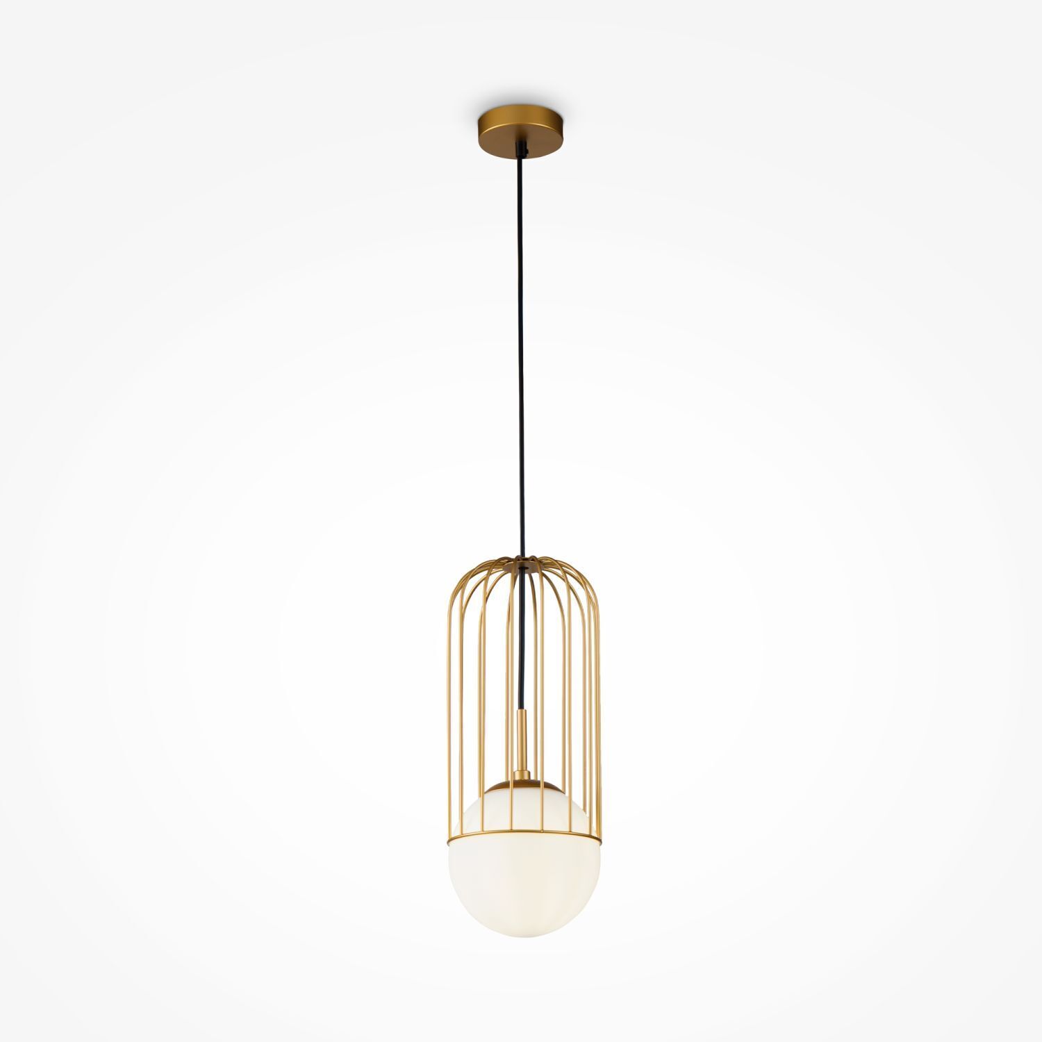 Hängeleuchte Metall Glas Ø 15 cm rund H: max. 170 cm