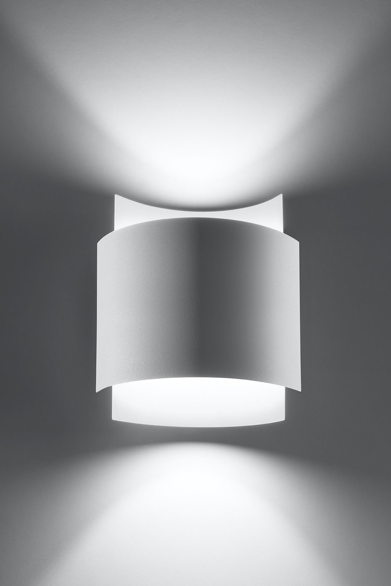 Wandleuchte innen Up Down Metall Weiß H: 23 cm G9