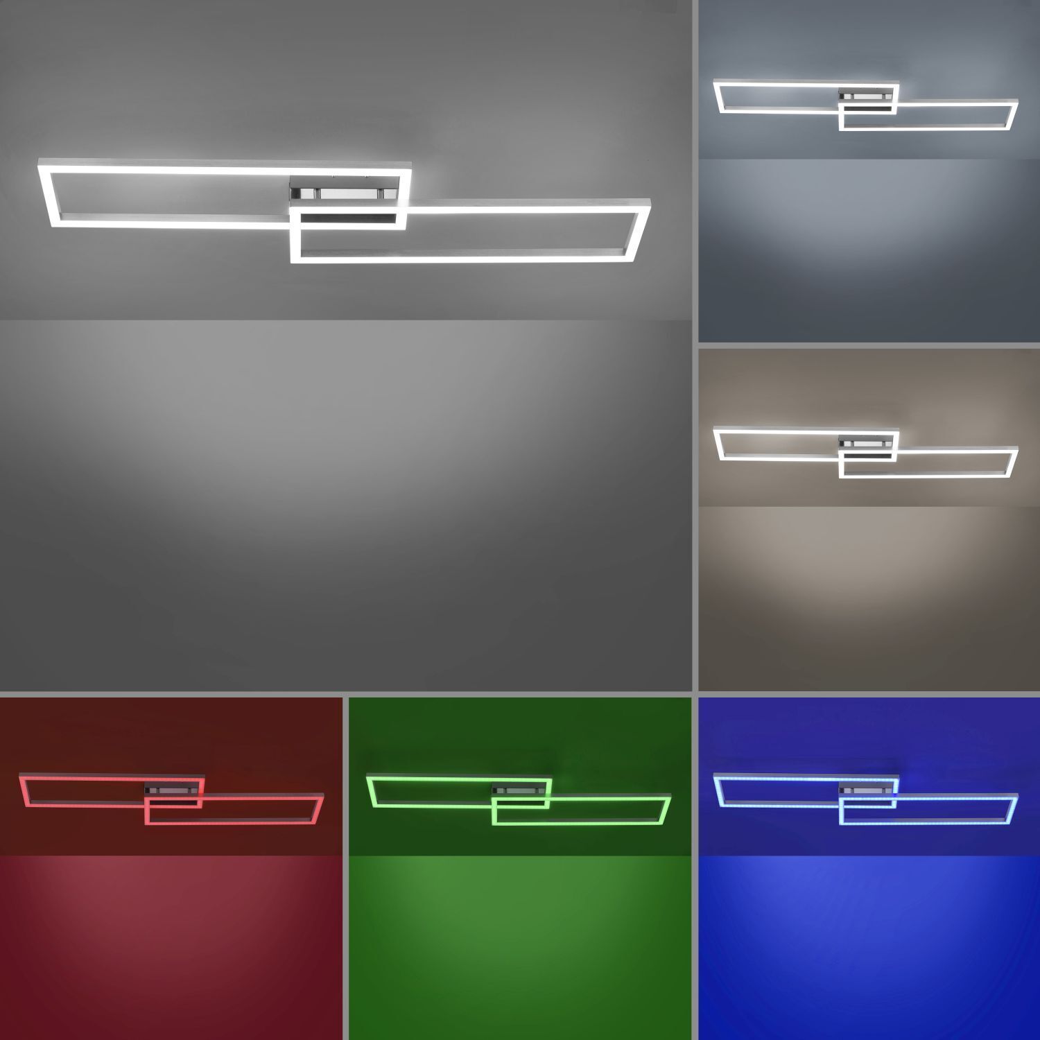 LED Deckenleuchte RGB Licht Metall dimmbar 2700-5000 K