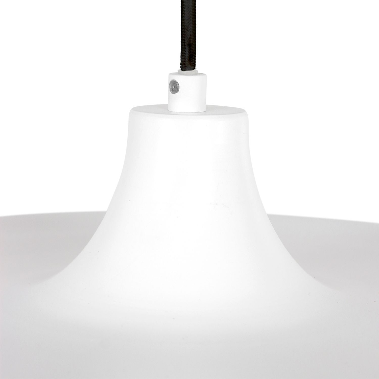Weiße Hängelampe Metall Ø50 cm rund E27 Modernes Design