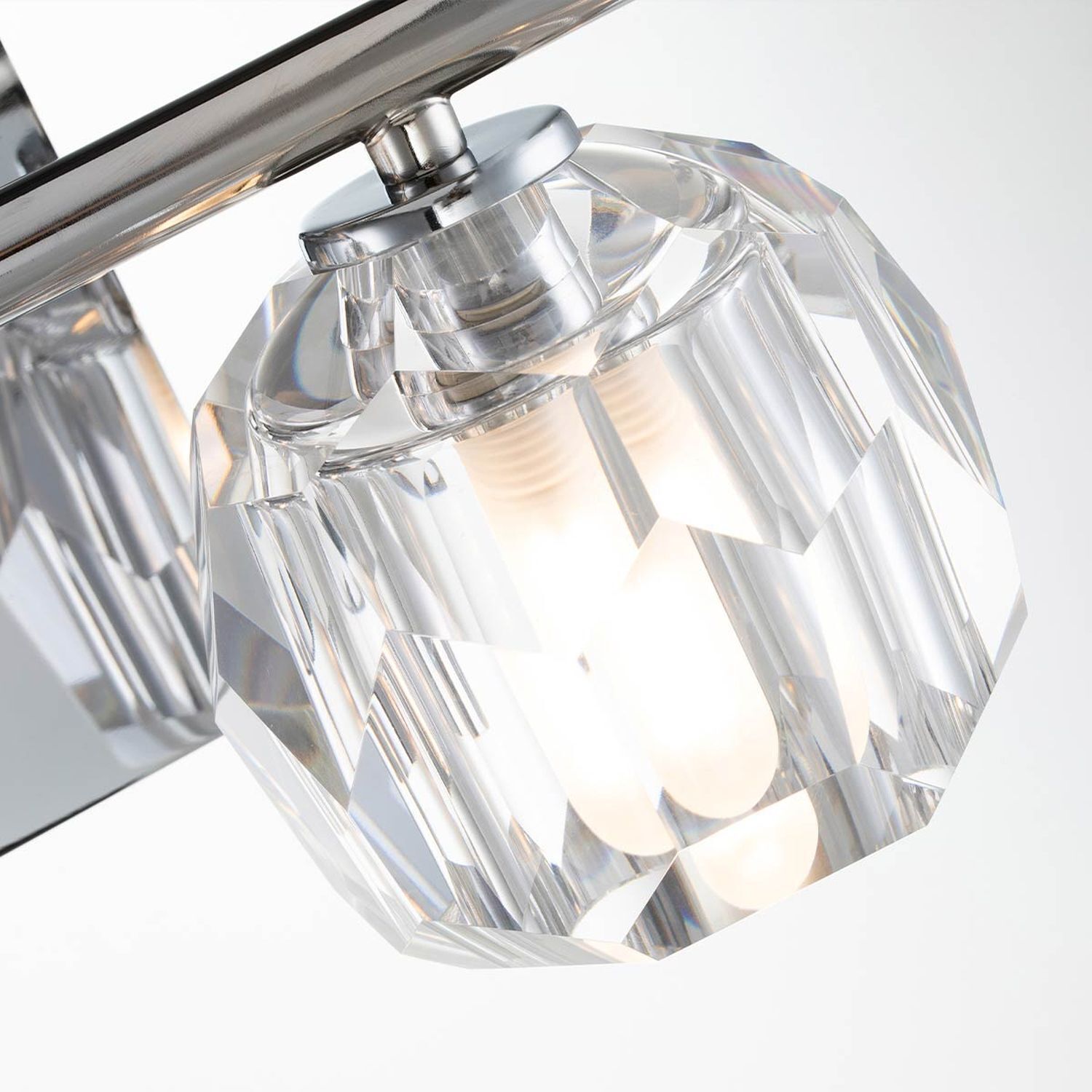 Badezimmerleuchte Kristall LED G9 3000 K 33,4 cm breit klein