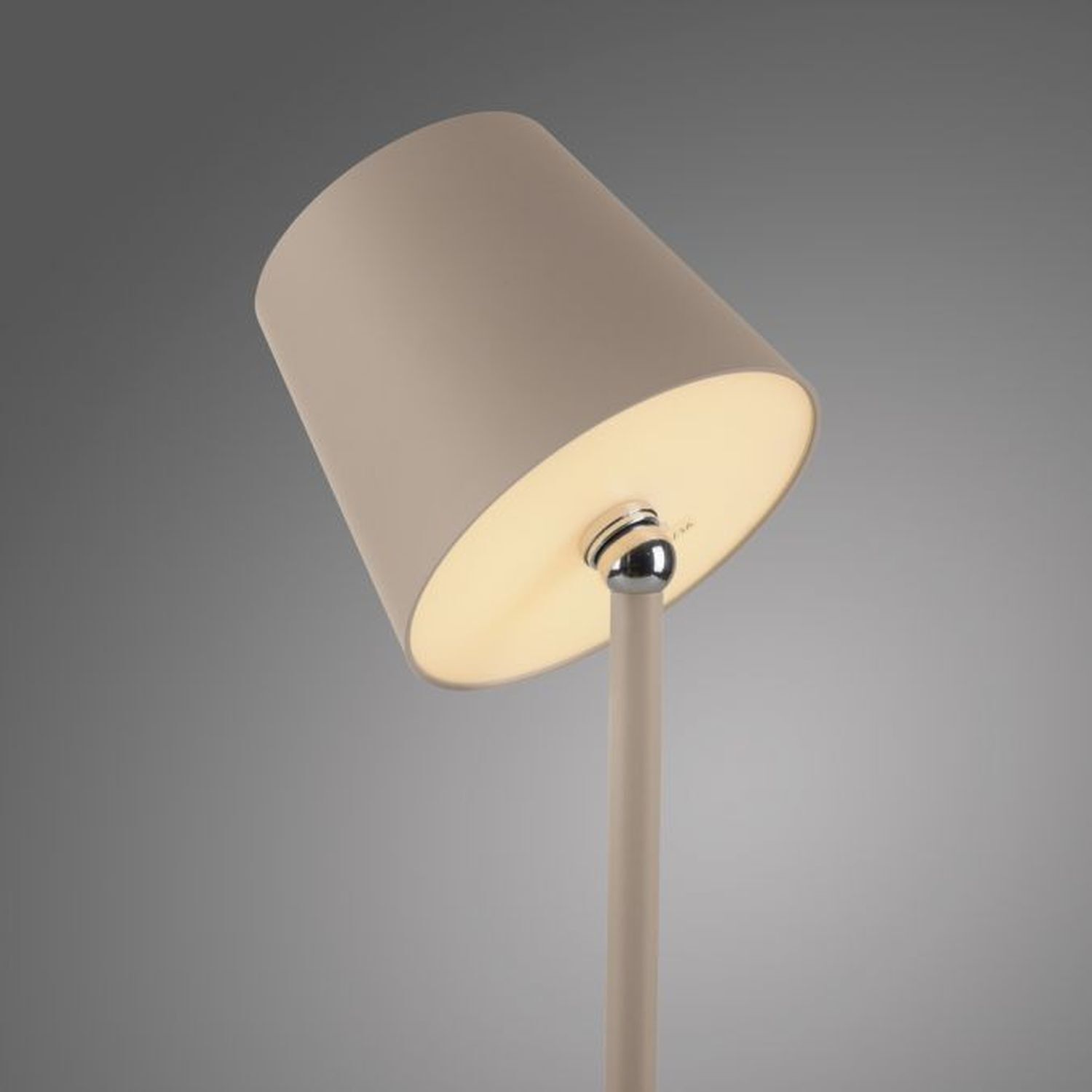 LED Akku Tischlampe Sandfarben dimmbar Touch 37 cm 2 W