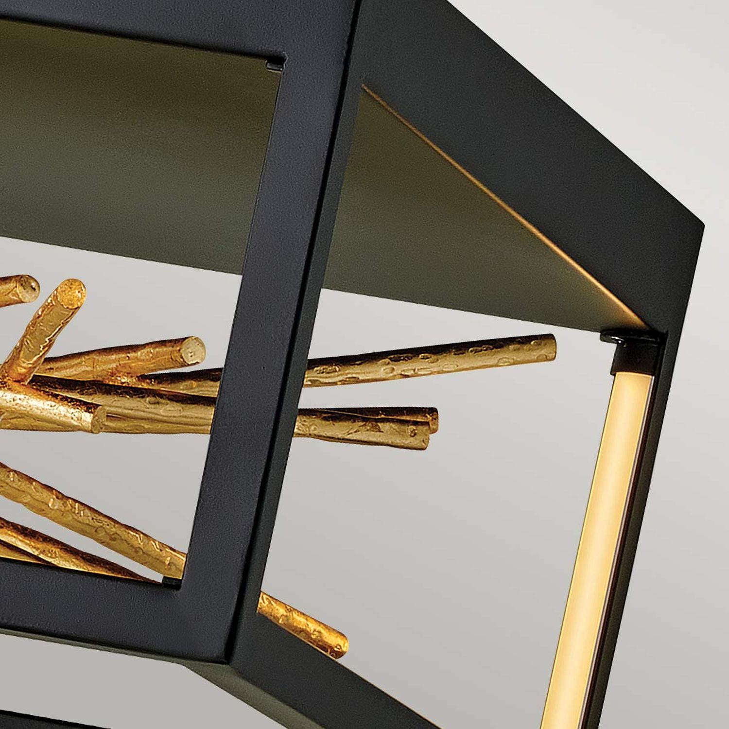Deckenleuchte LED in Schwarz Gold indirekt Metall VALIA