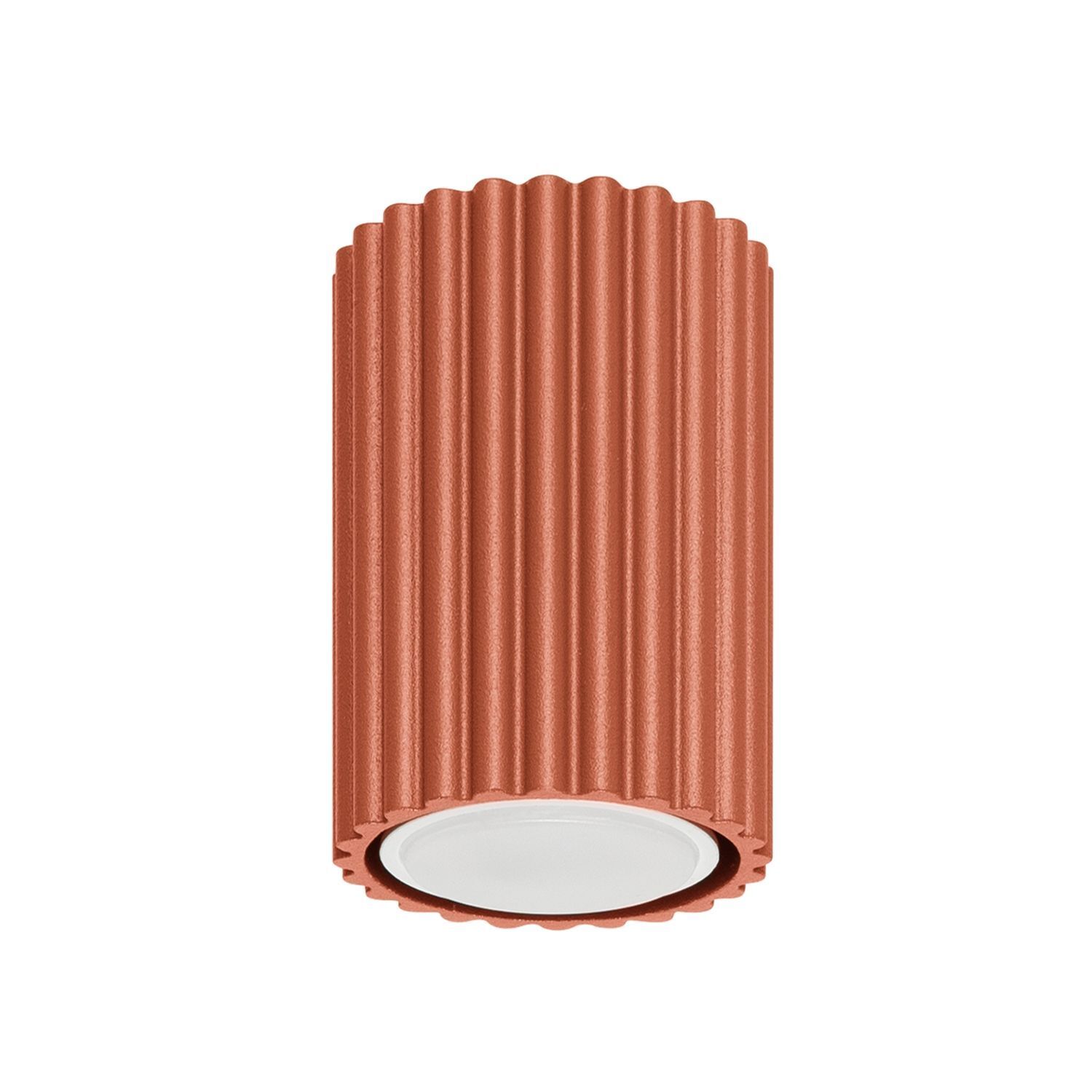 Aufbauspot Aufputz Ø 6,5 cm H: 10 cm klein Aluminium GU10 Rot