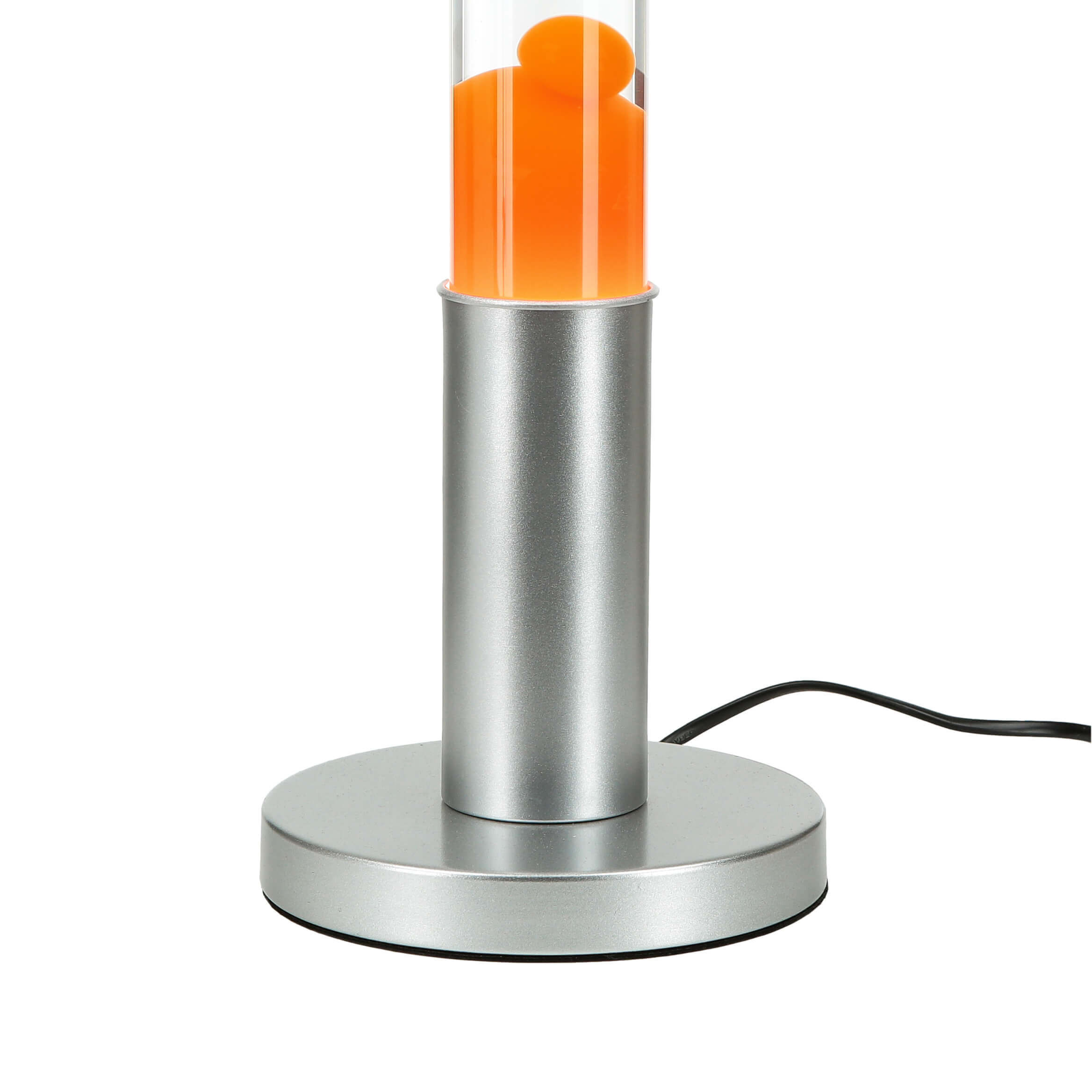 Stylische Lavalampe Orange Transparent rund ALAN Lampe, Rauchrohr