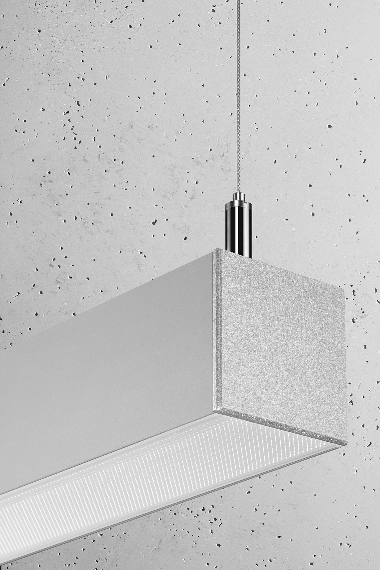 LED Hängeleuchte länglich 118 cm Metall 4000 K Grau