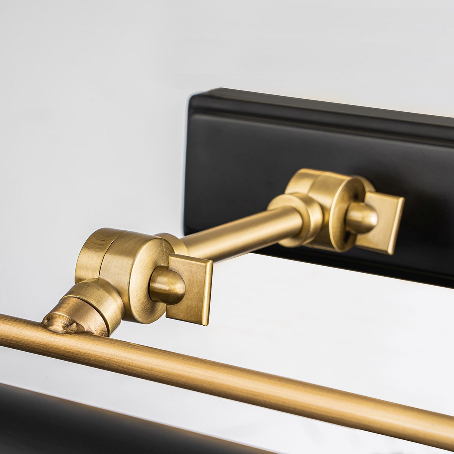 Bilderleuchte Schwarz Messing 44,5 cm Metall verstellbar Bronze, Griff, Sinken, Waschbeckenhahn