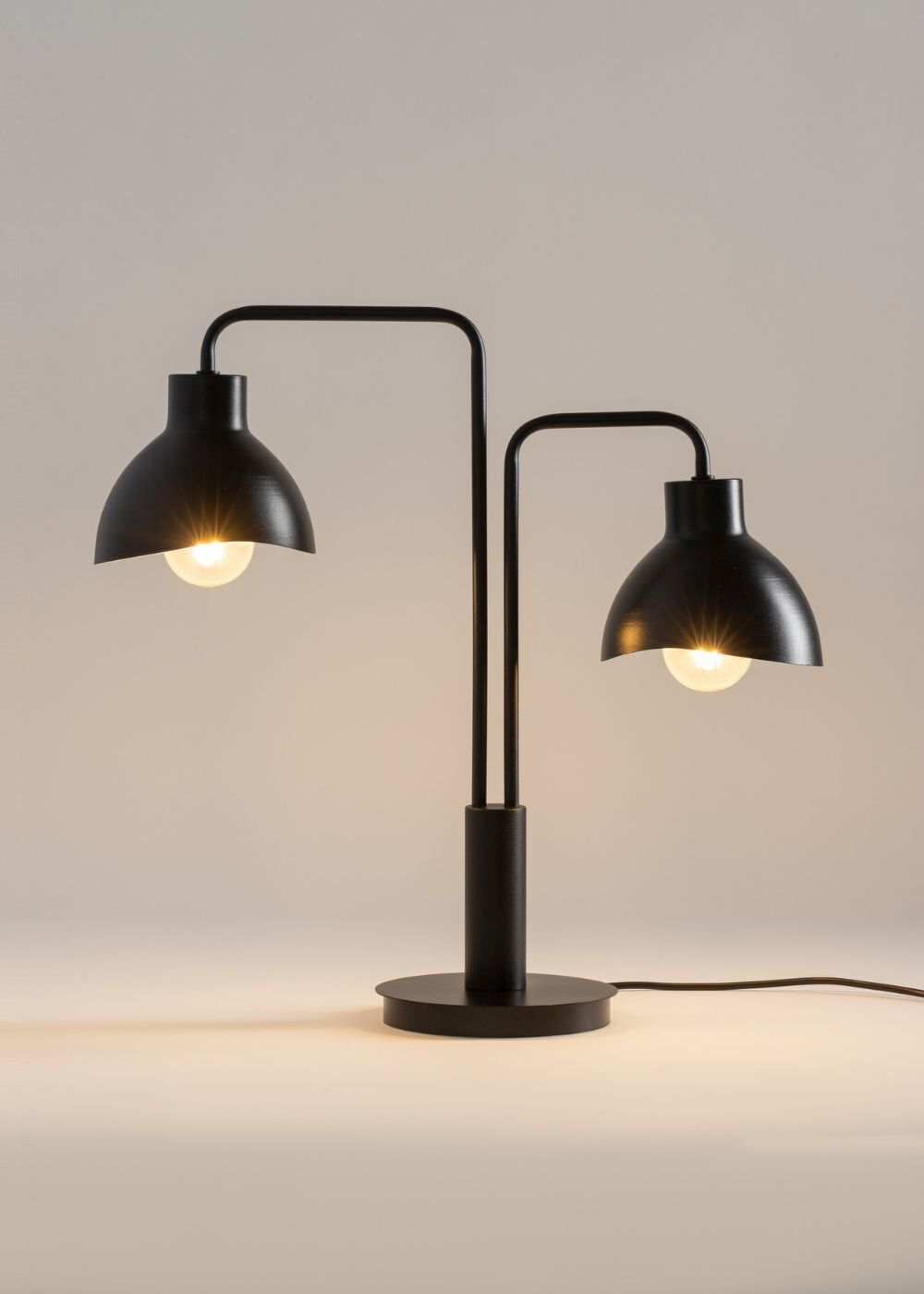 Tischlampe Metall Lesen E27 2-flammig 48 cm dekorativ