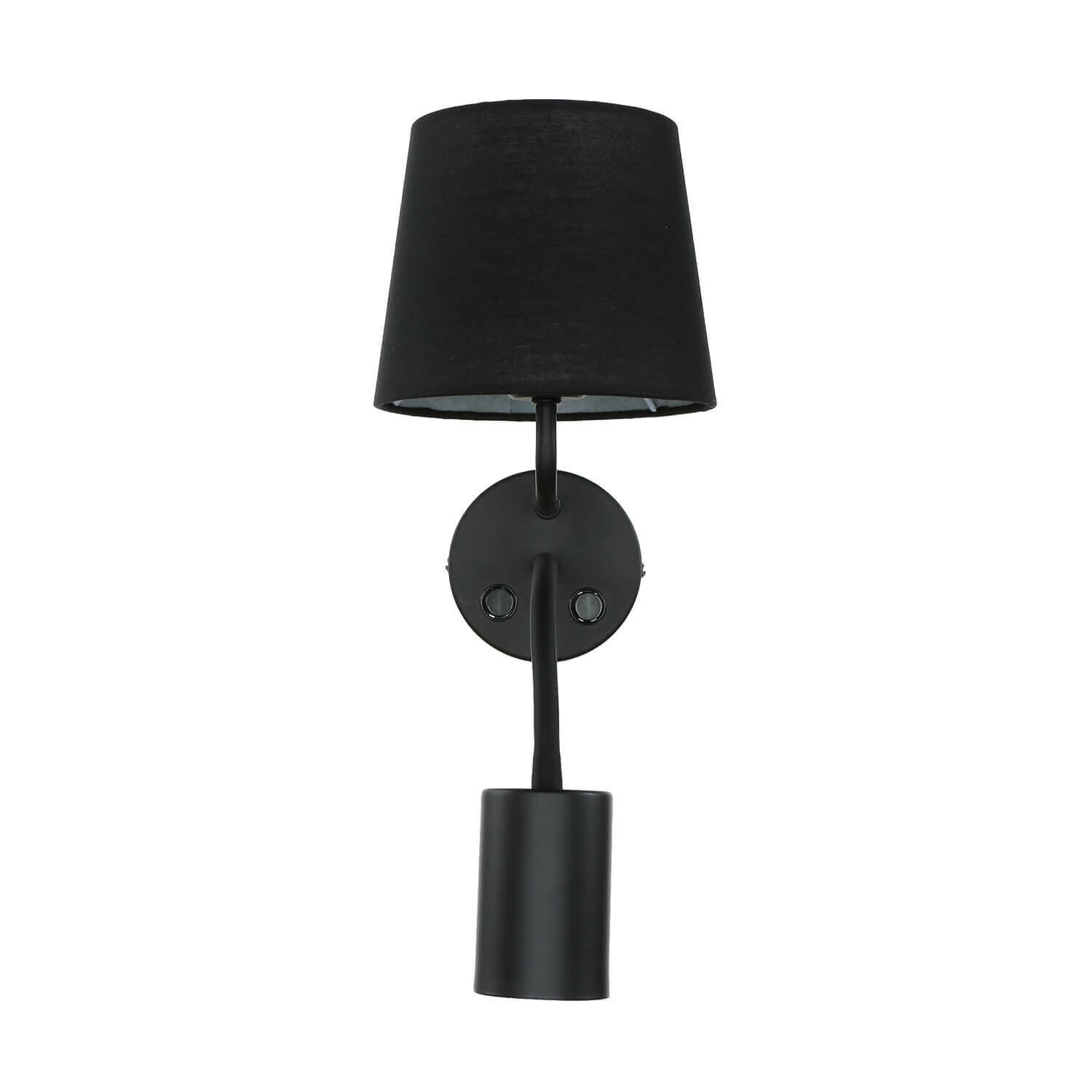 Praktische Wandleuchte Schwarz mit Leselampe GU10 Lampe, Tischlampe, Lampenschirm