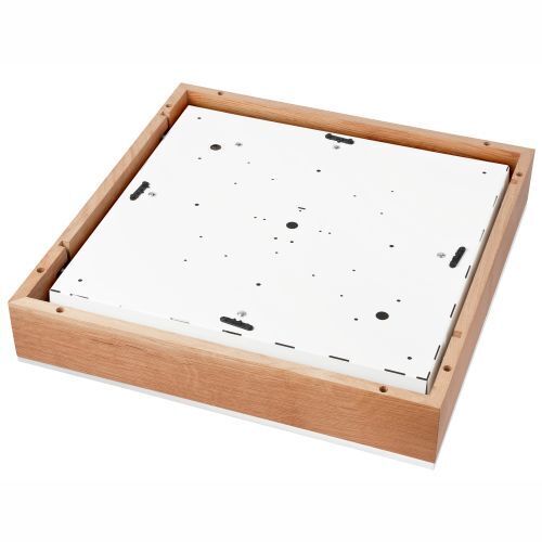 Holz Deckenleuchte Glasschirm E27 B:48 cm blendarm