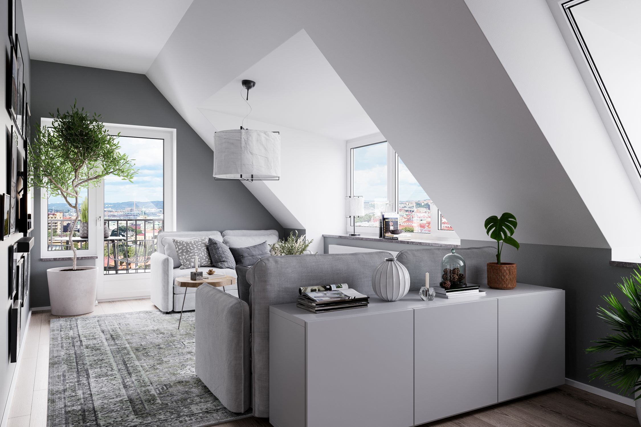 Hängelampe Weiß Schwarz B: 61,5 cm Metall Stoff E27 Dachboden, Dekoration für Zuhause, Innenarchitektur, Lampe, Wohnzimmer