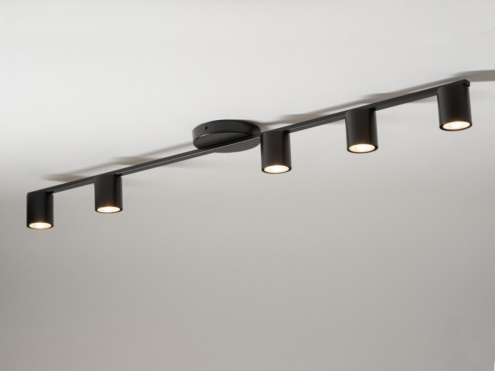 Schwarze Deckenlampe GU10 L:110 cm Mehrflammig Zeitlos