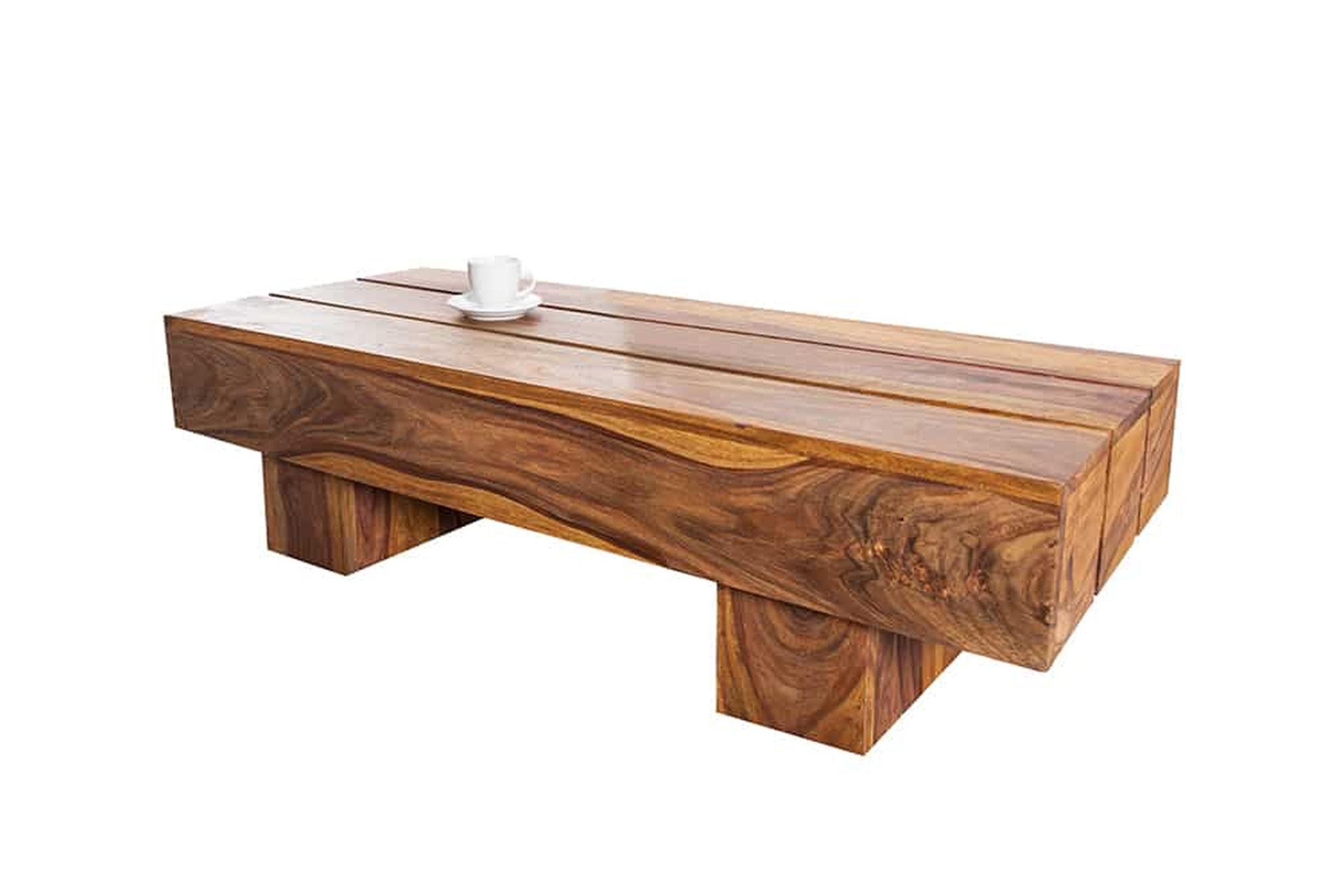Couchtisch Sheesham Holz 100x60 cm in Natur