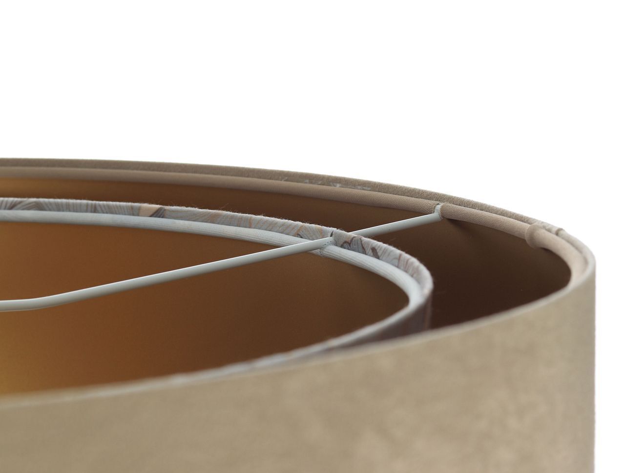 Hängeleuchte rund D: 50 cm E27 Stoff Velours Optik